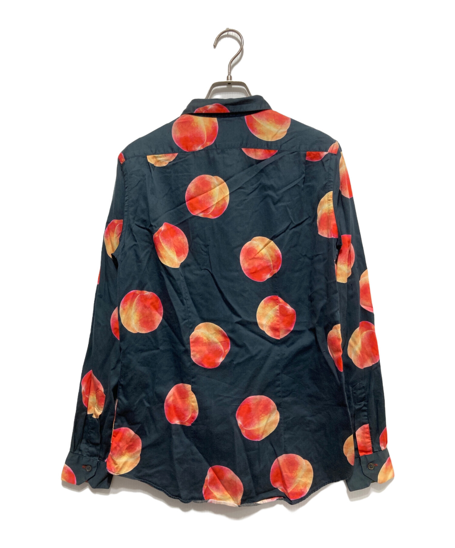 中古・古着通販】Paul Smith (ポールスミス) ピーチ柄シャツ ネイビー 