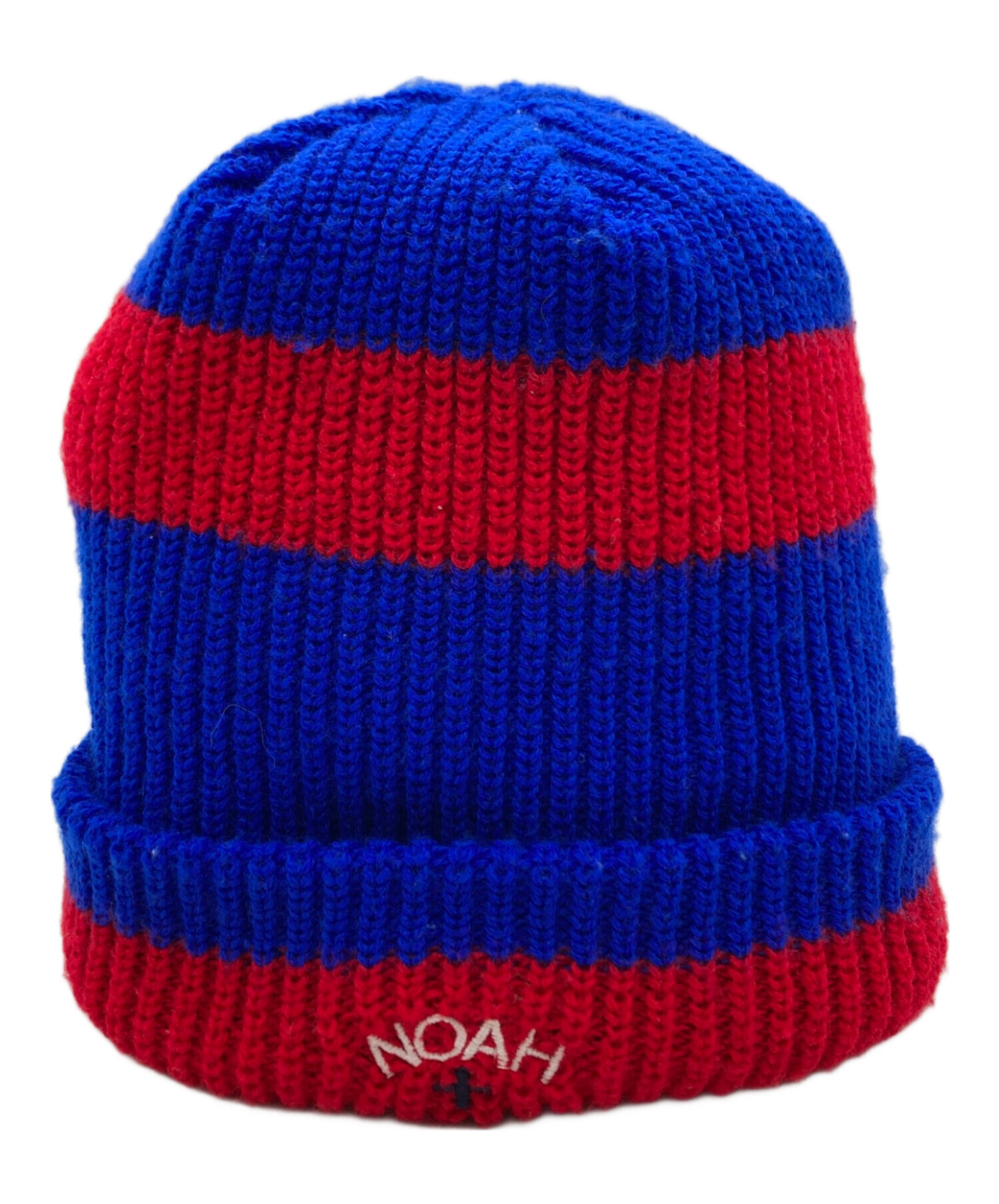 中古・古着通販】Noah (ノア) アクリルボーダーニットキャップ ブルー