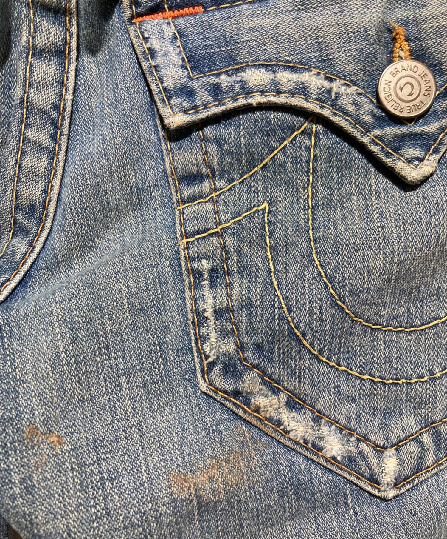 美品 TRUE RELIGION JOEY フレアデニムパンツ インディゴ 27 中古・古着通販】TRUE RELIGION (トゥルー レリジョン) usa製 joey