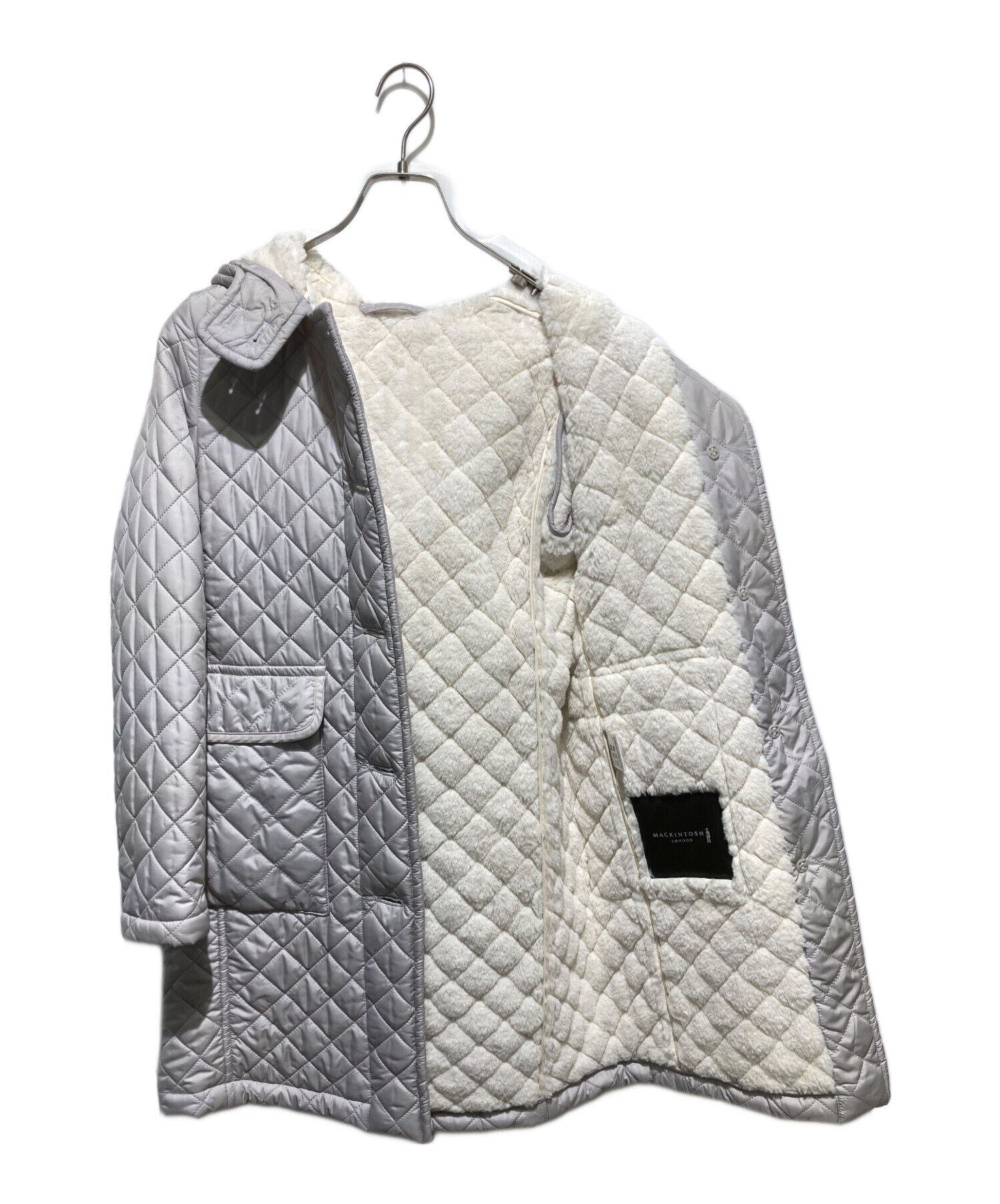 英国製マッキントッシュ　キルティングコート・グレー・裏ボア 中古・古着通販】MACKINTOSH (マッキントッシュ) 裏ボアキルティング