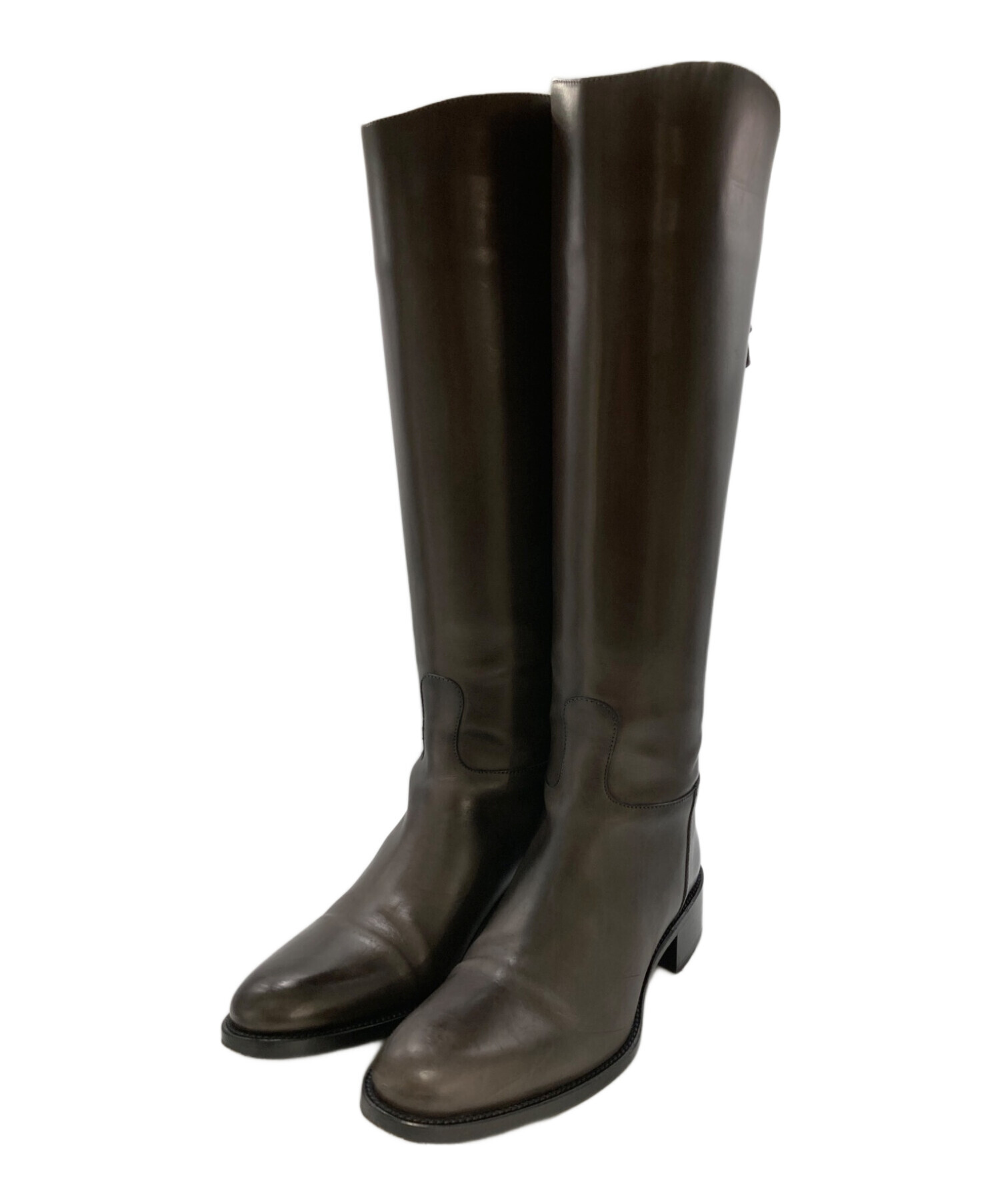 【中古】サルトル SARTORE ダブルバックルバックジップロングブーツ 37 23.0-23.5cm 茶 /MI ■OS レディース 中古・古着通販】SARTORE (サルトル) バックファスナーシングルベルト