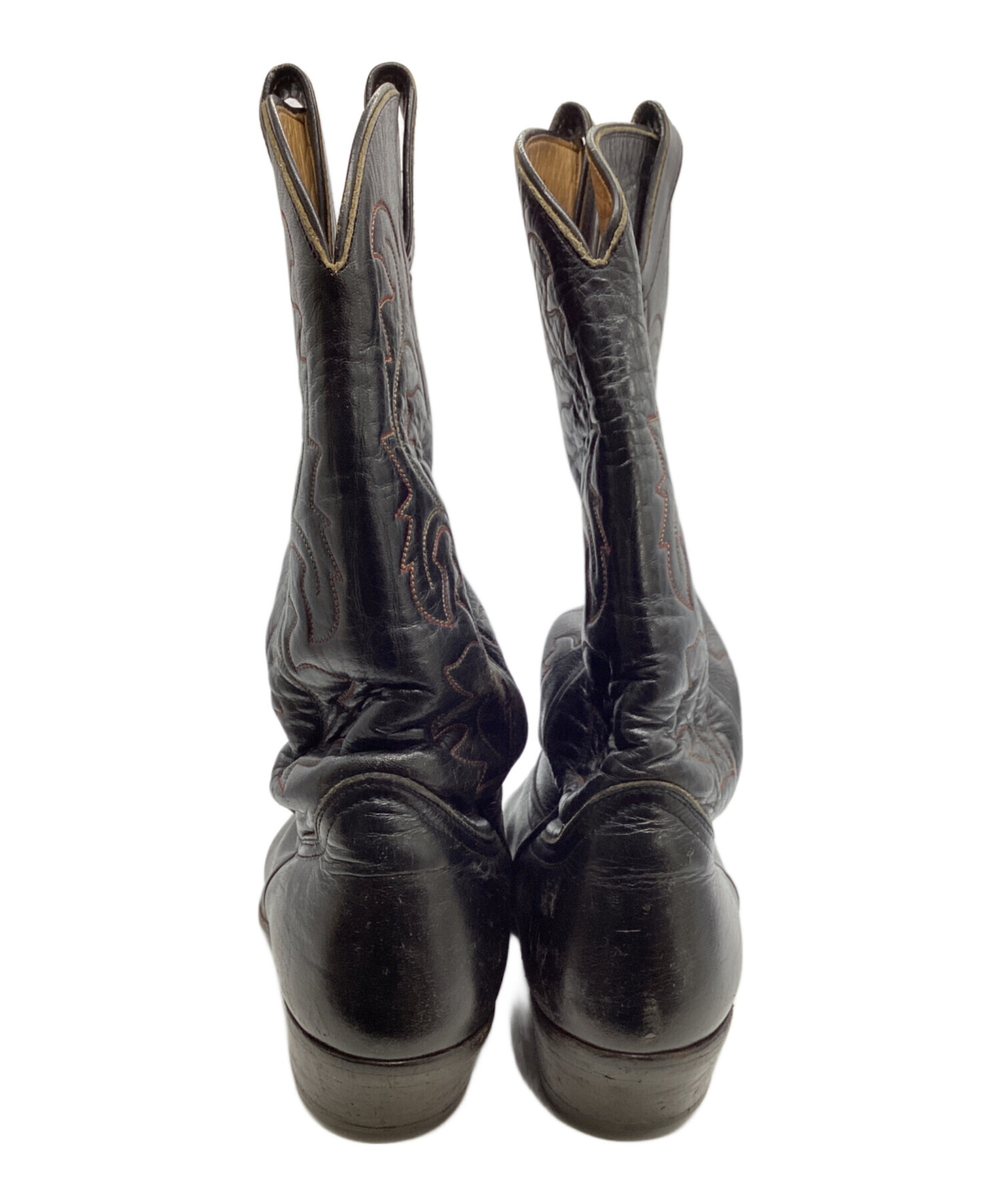 お*だ様 ウエスタンブーツ ブラック 黒 ブランド不明 26-28 中古・古着通販】western boots (ウェスタンブーツ) ウェスタンブーツ