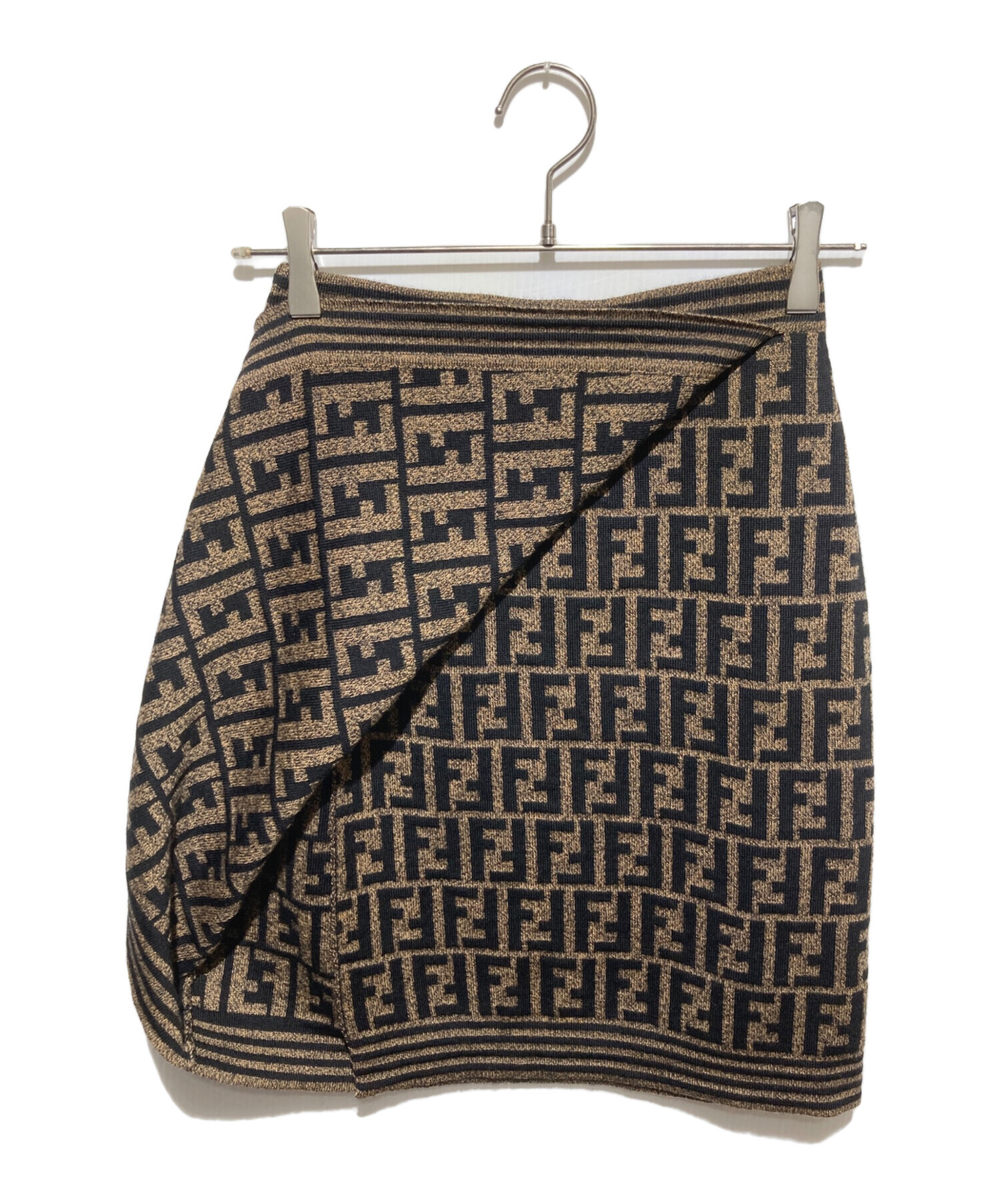 Fendi ズッカ　タイト　スカート　イタリア製　y2k 台形スカート 中古・古着通販】FENDI (フェンディ) ズッカ柄ニットスカート ブラック