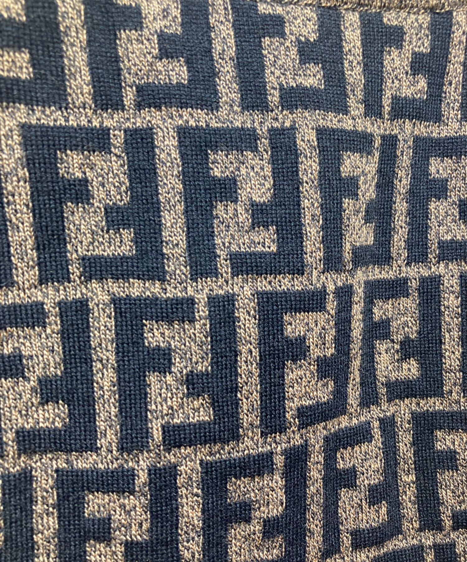 中古・古着通販】FENDI (フェンディ) ズッカ柄ニットスカート ブラック