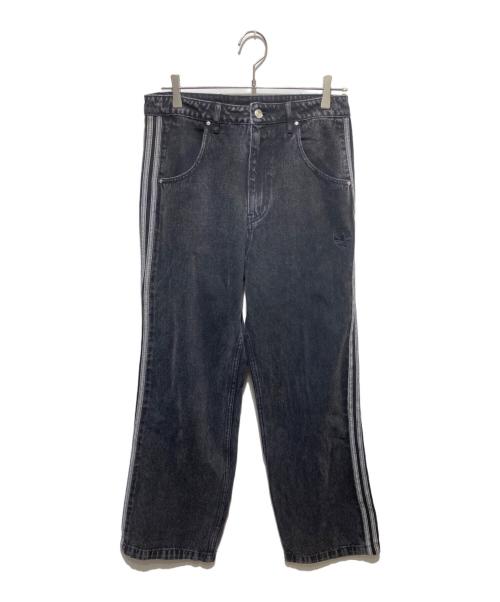 中古・古着通販】adidas (アディダス) デニムパンツ ブラック サイズ