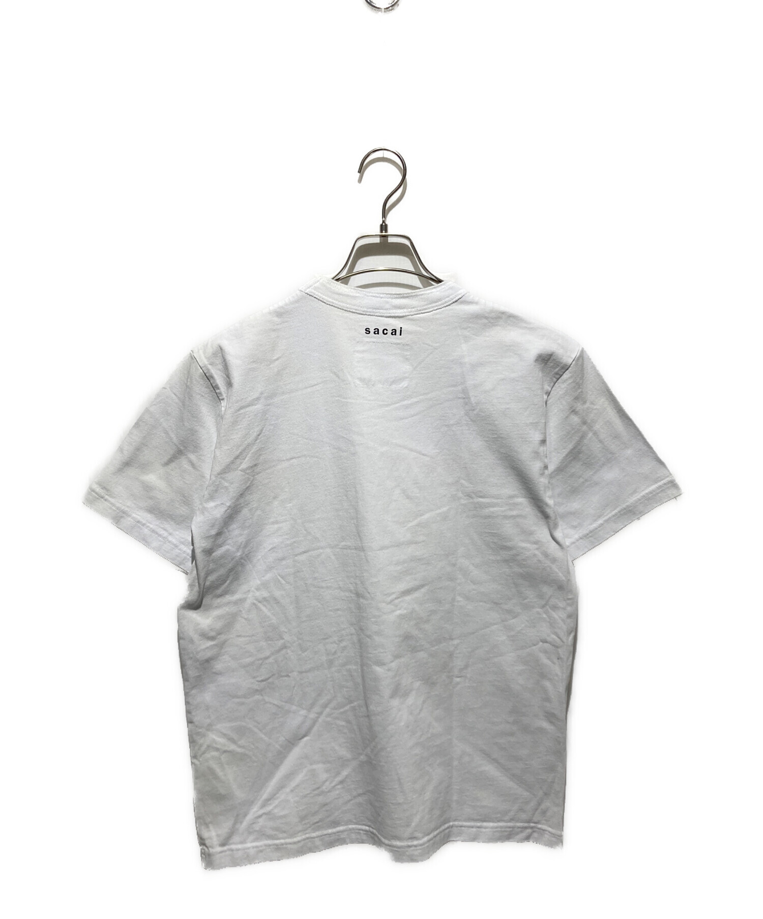 未使用　sacai サカイ　ロゴ　プリント　Tシャツ　ホワイト 中古・古着通販】sacai (サカイ) プリントTシャツ ホワイト サイズ:2