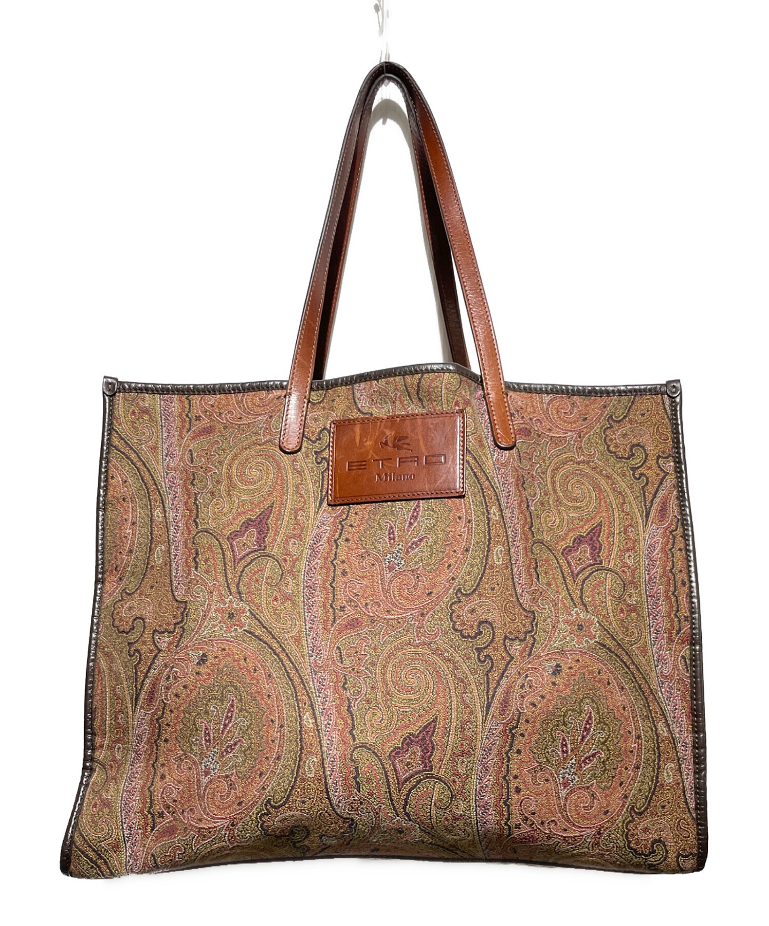 【ETRO】エトロ ペイズリー柄 トートバッグ 中古・古着通販】ETRO (エトロ) ペイズリー柄 トートバック ブラウン