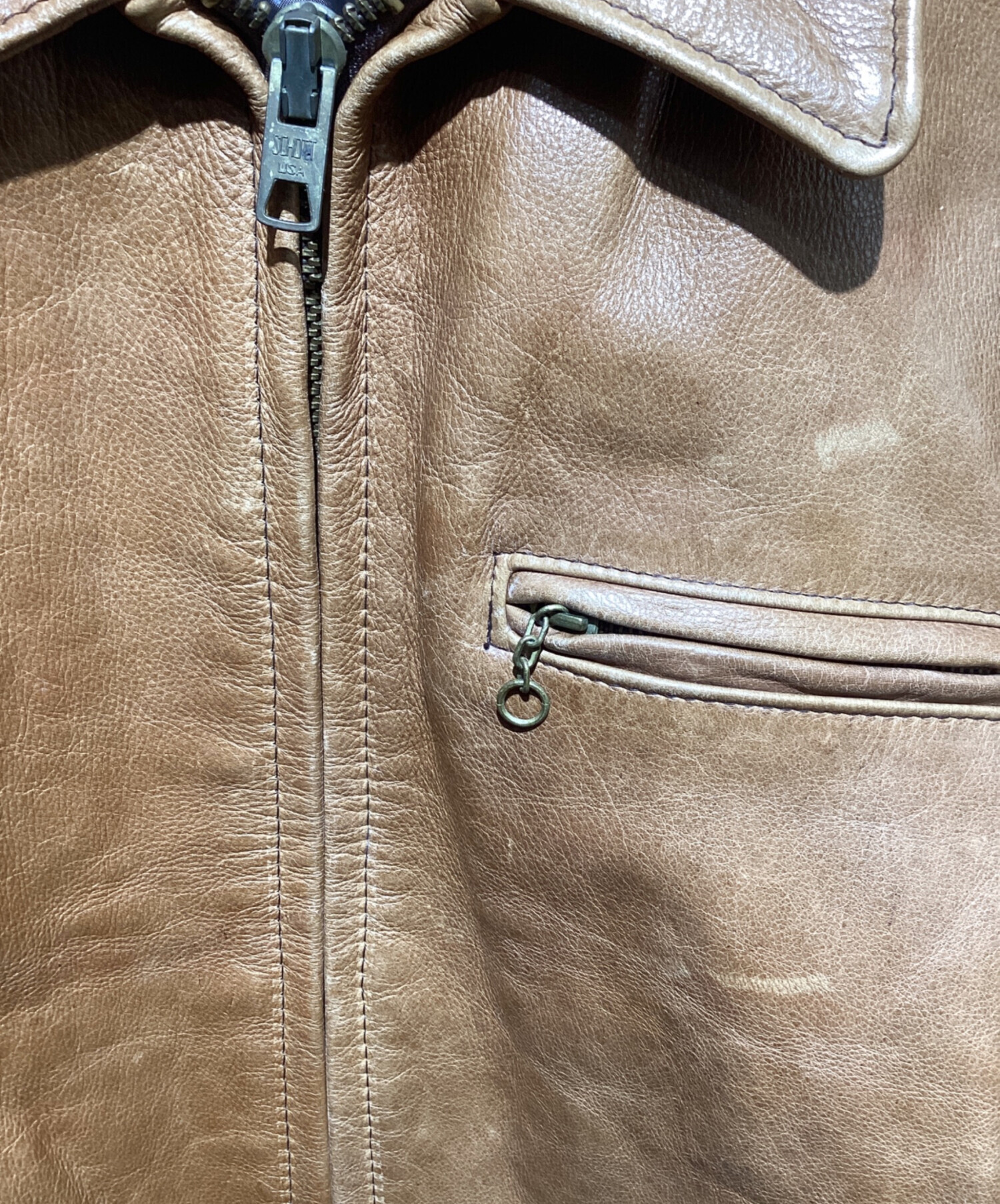 中古・古着通販】Schott (ショット) レザージャケット ブラウン サイズ