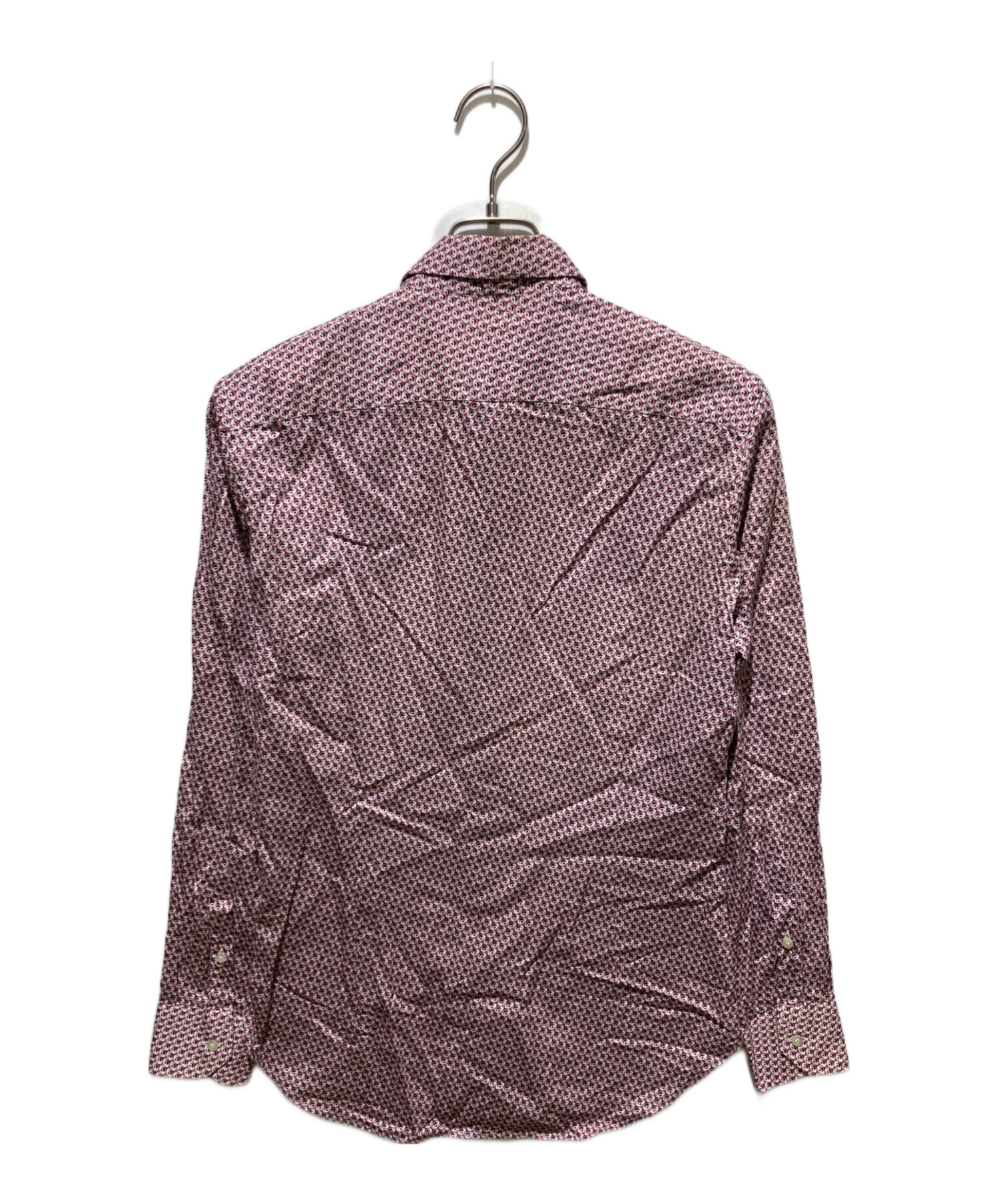 エトロ 和風柄シャツ　M〜L 中古 中古・古着通販】ETRO (エトロ) 総柄シャツ レッド サイズ:38