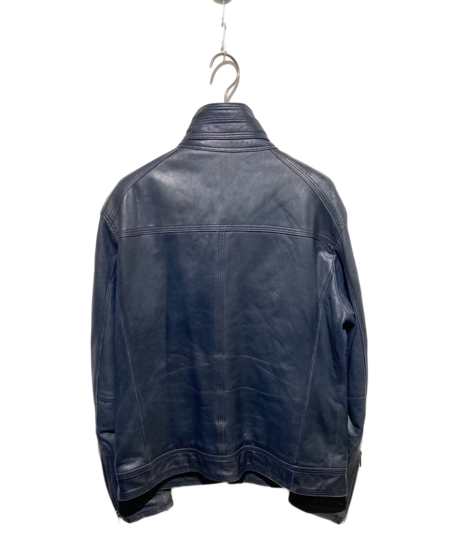 BURBERRY BLACK LABEL ラムレザーシングルライダースジャケット 絶版美
