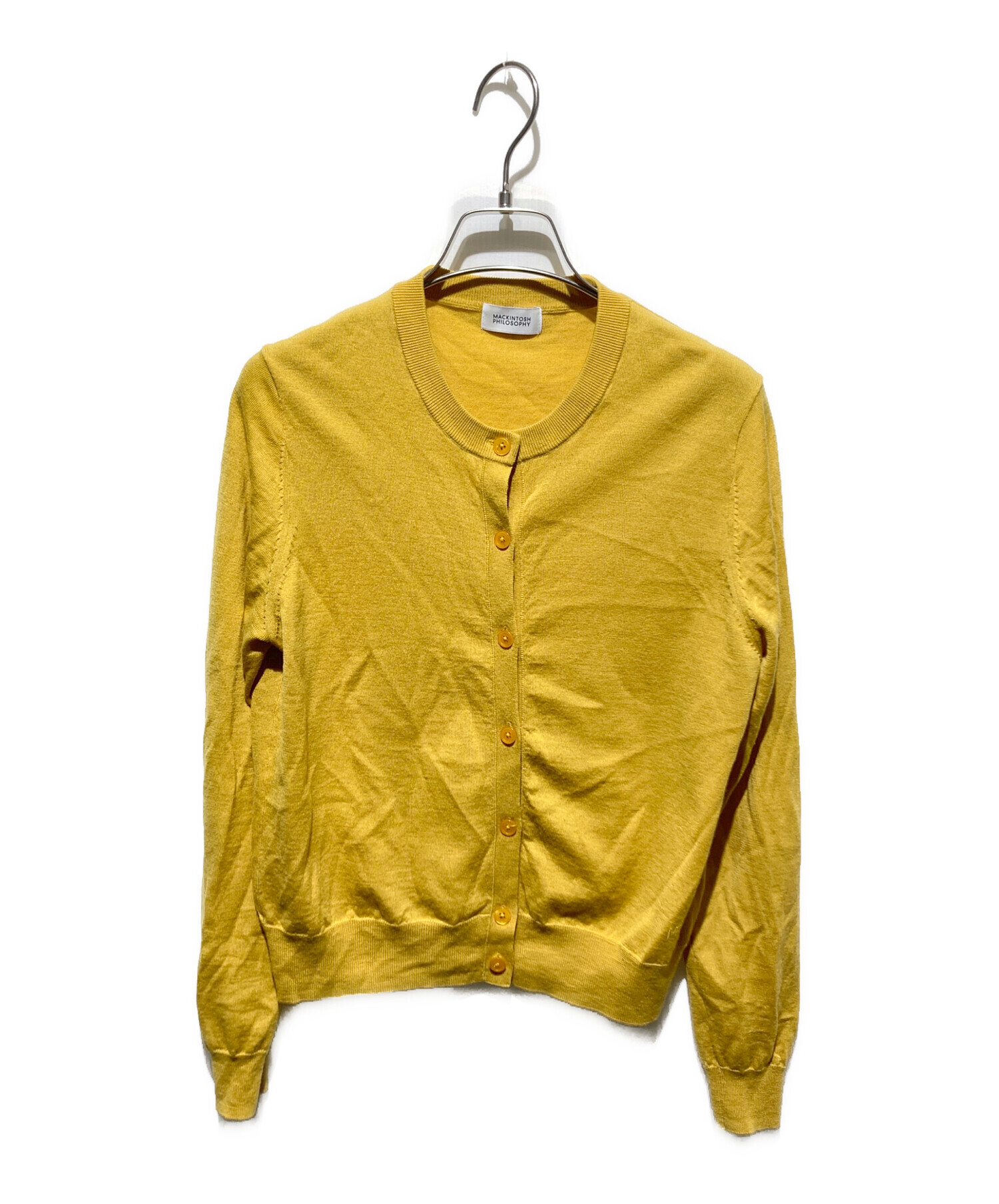 【MACKINTOSH】シルクカシミヤ カーディガン イエロー M相当 きれいめ 中古・古着通販】MACKINTOSH PHILOSOPHY (マッキントッシュ