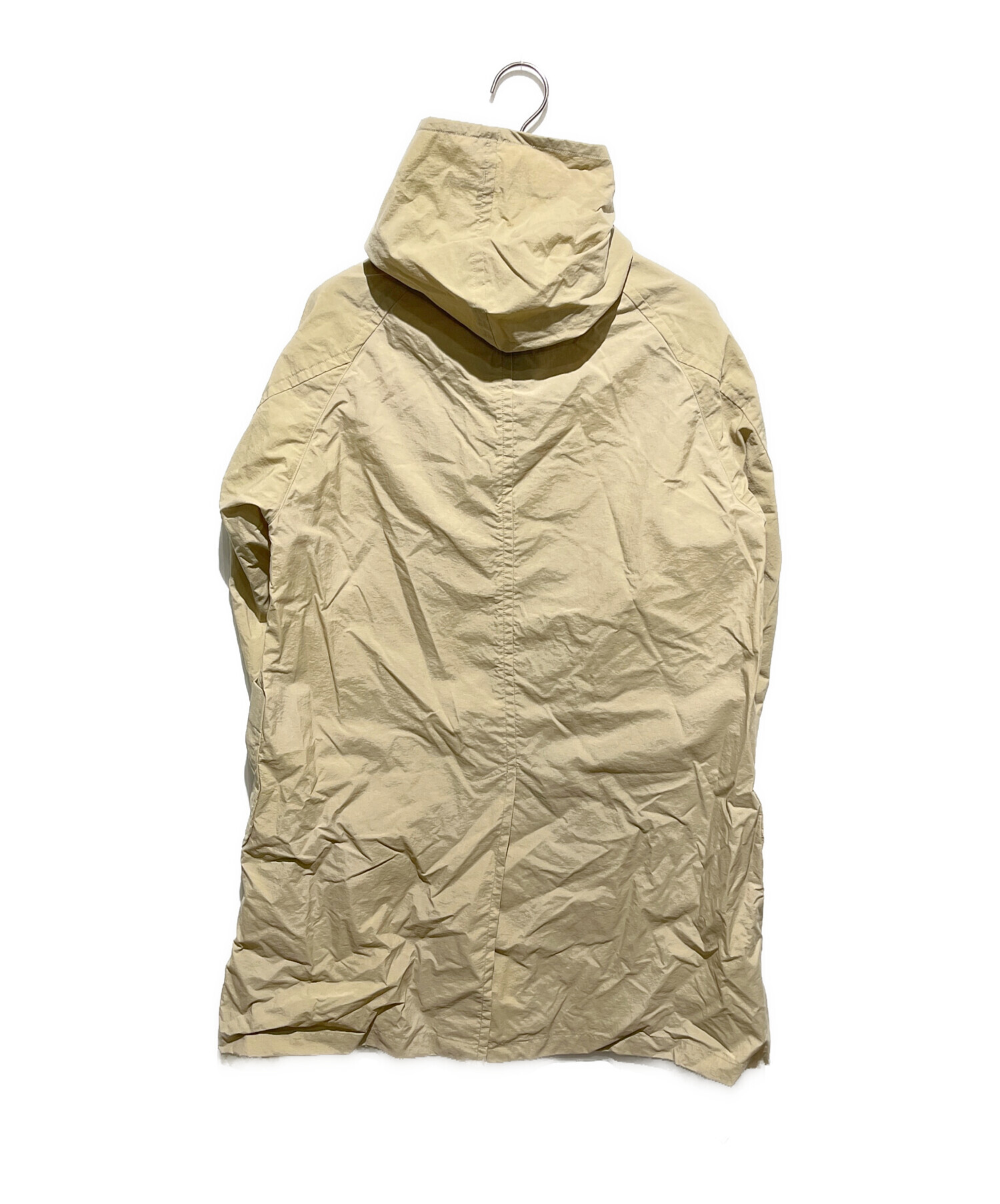 DANTON ベージュ フーデットコート 中古・古着通販】DANTON (ダントン) ナイロンフーデッドコート