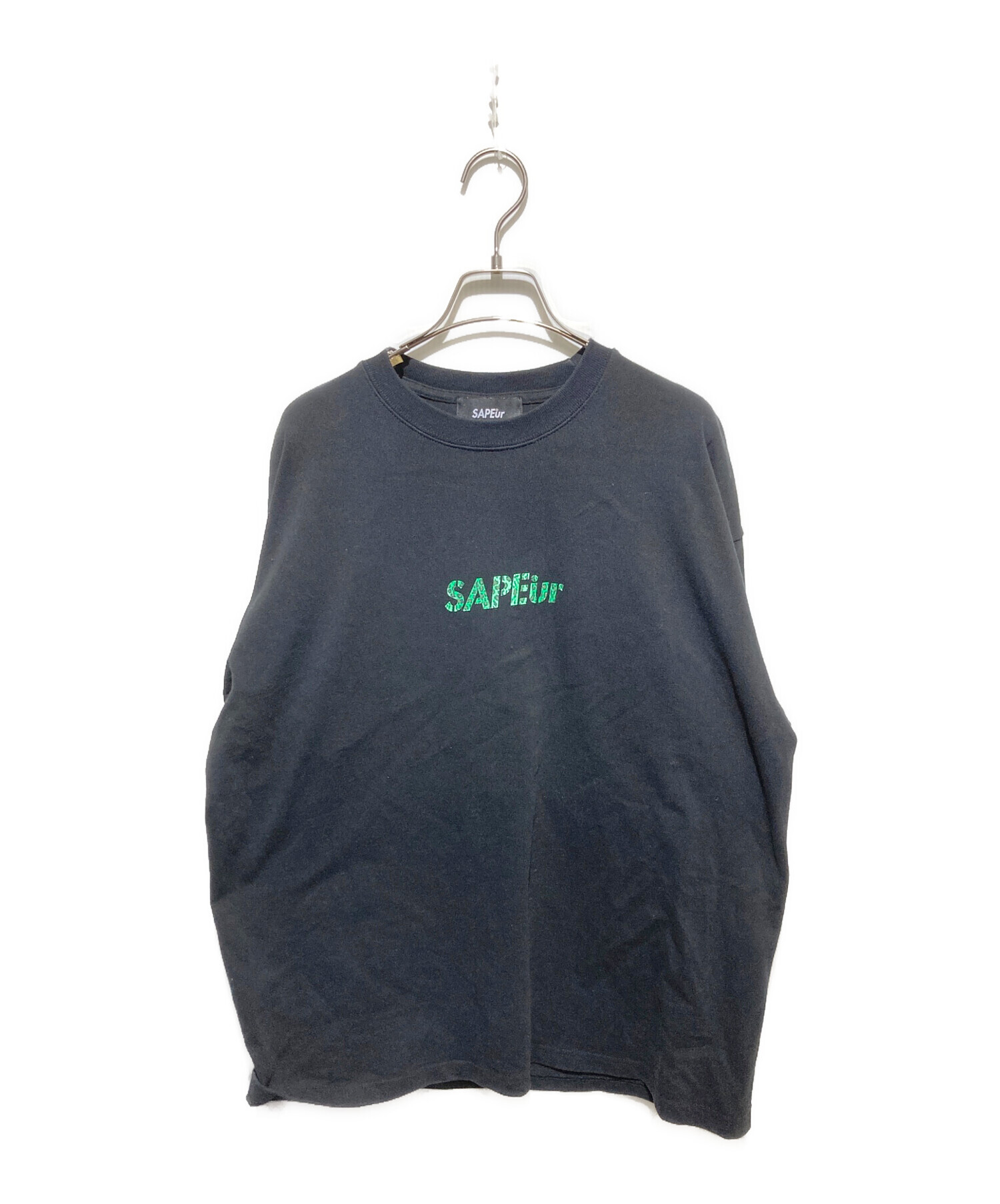 中古・古着通販】SAPEur (サプール) プリントカットソー ブラック 