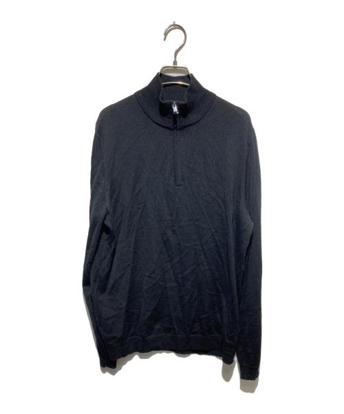 中古・古着通販】BOSS (ボス) ハーフジップニット ブラック サイズ:L