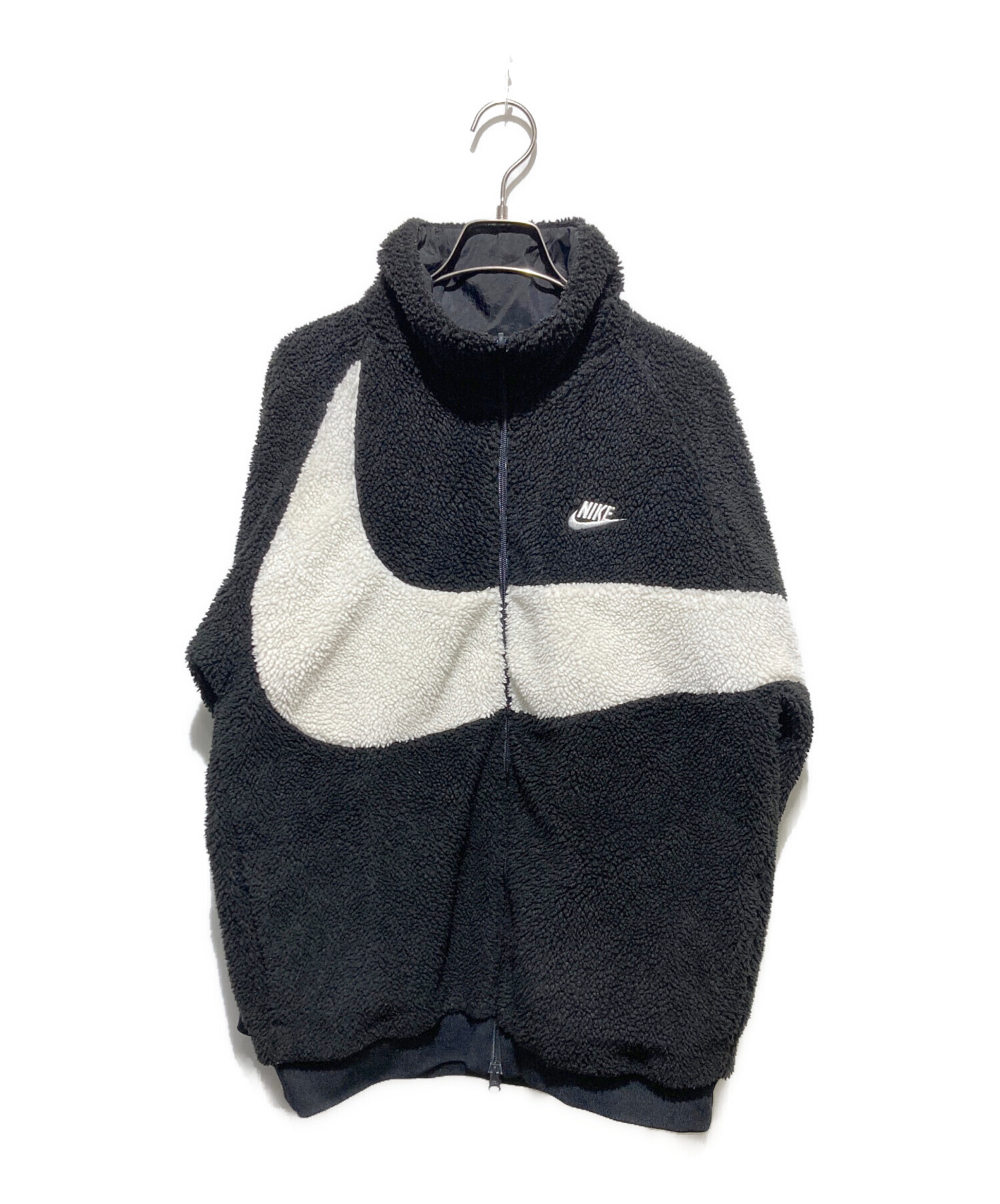 中古・古着通販】NIKE (ナイキ) リバーシブルボアジャケット ブラック