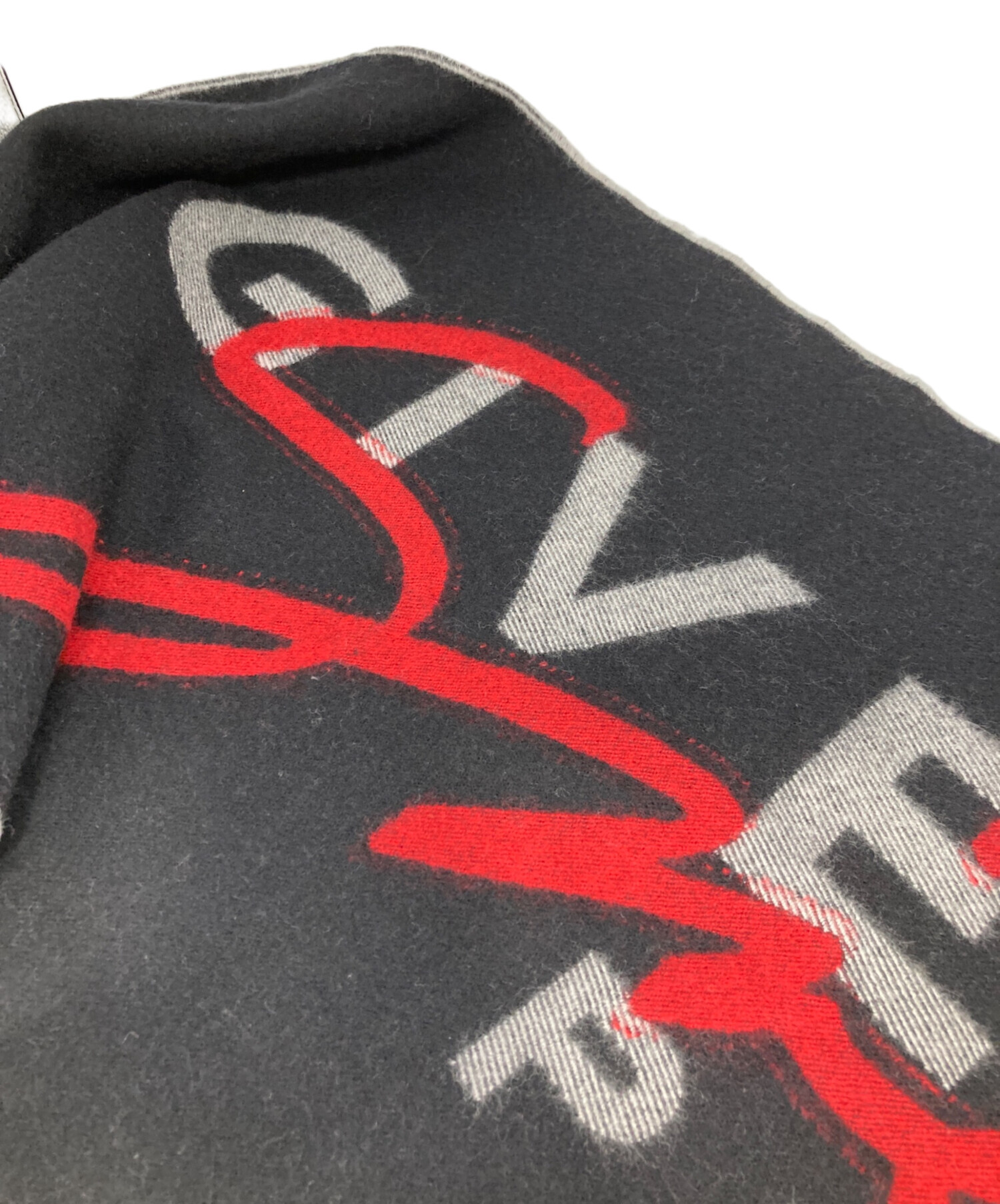 中古・古着通販】GIVENCHY (ジバンシィ) ロゴウールマフラー グレー