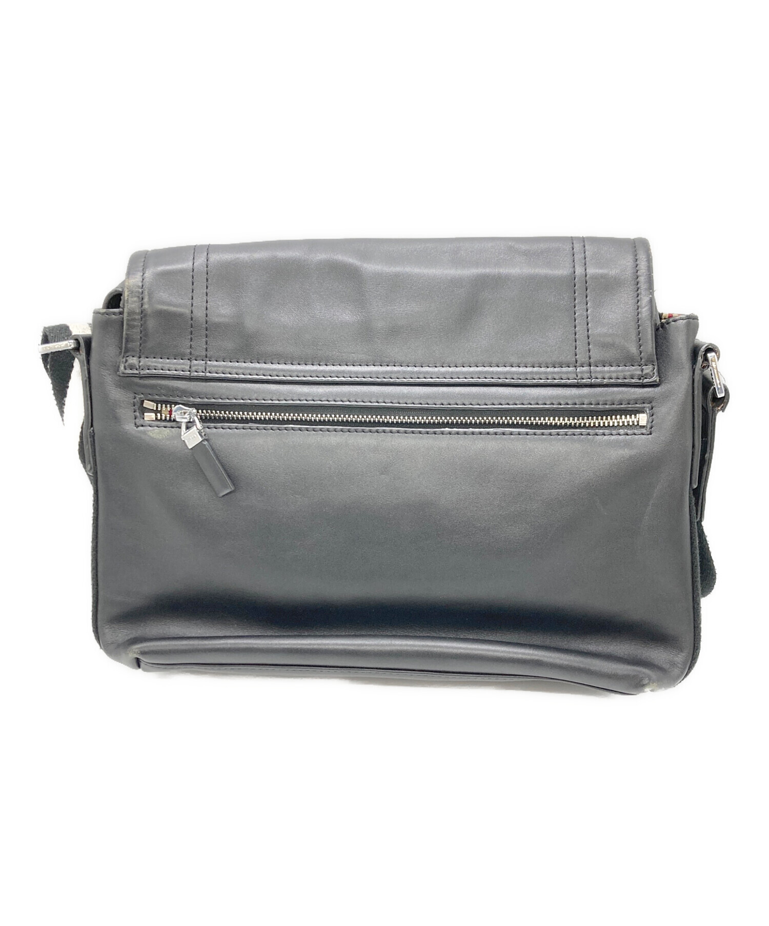 中古・古着通販】BALLY (バリー) レザーフラップショルダーバッグ