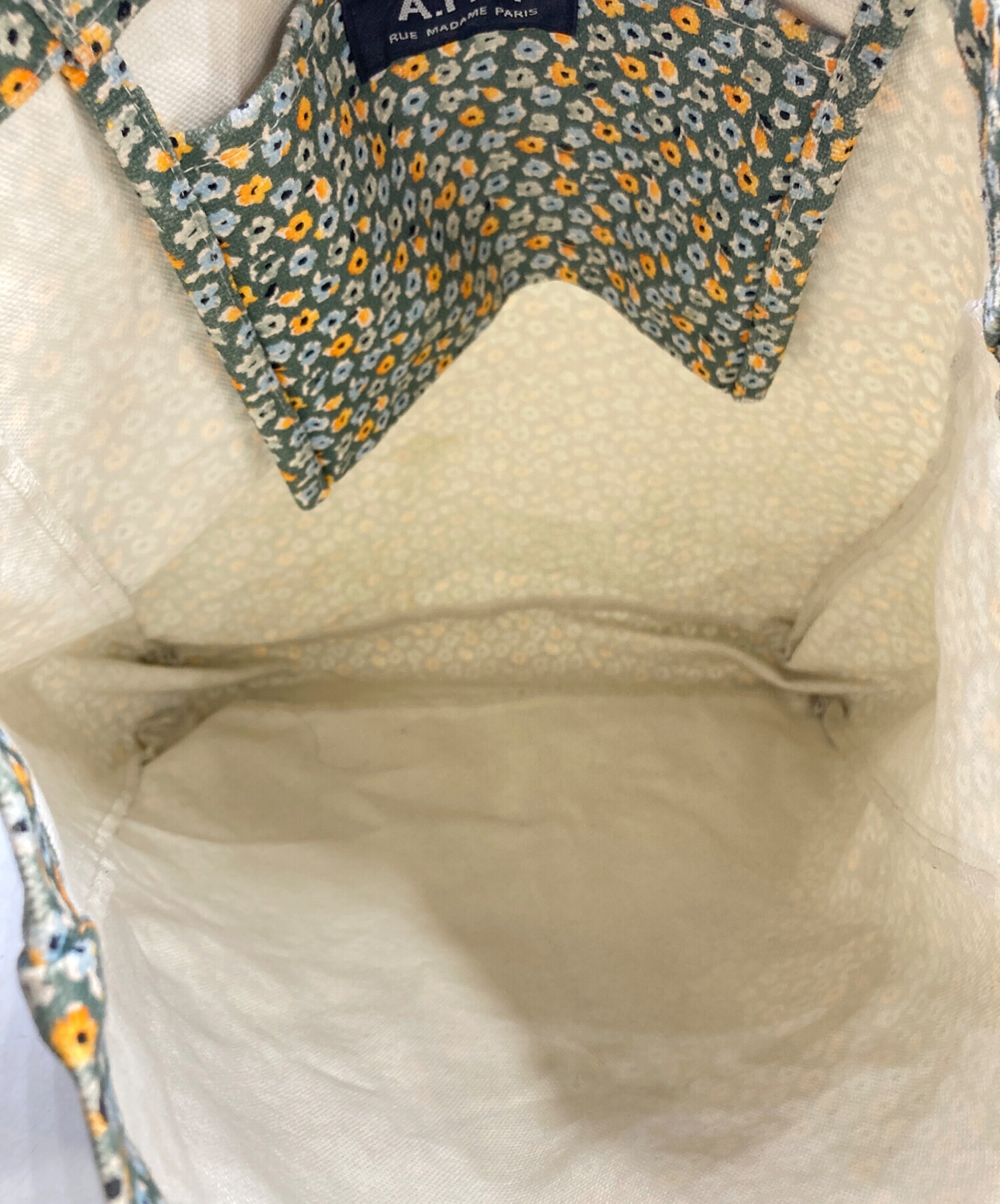 中古・古着通販】A.P.C. (アーペーセー) 花柄キャンバストートバッグ