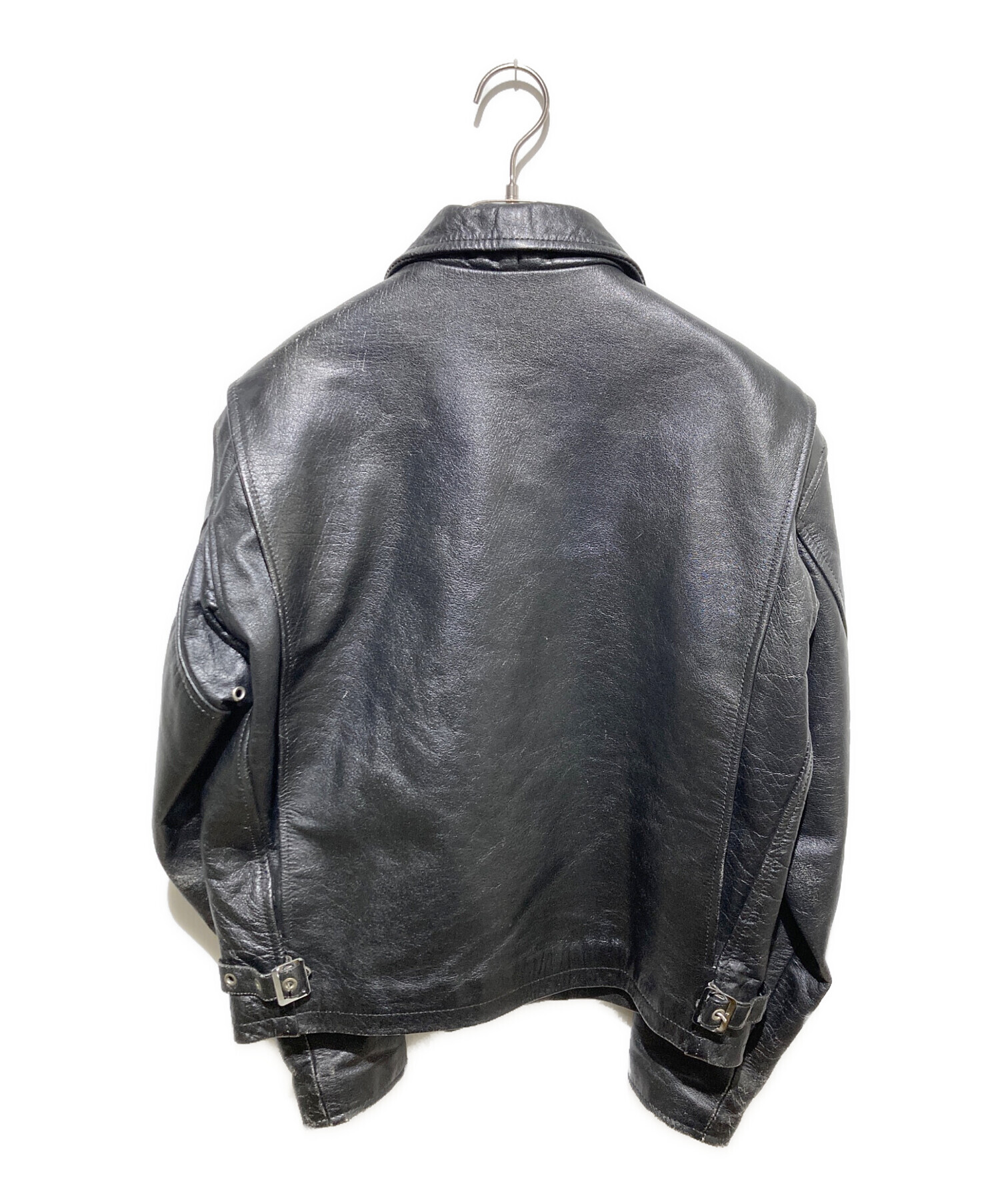 中古・古着通販】EEZAN (イーザン) レザージャケット ブラック サイズ