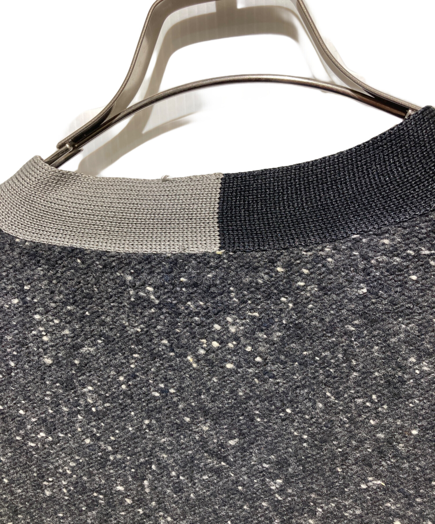 sacai サカイ ペプラム カーディガン グレー 異素材 ドッキング sacai サカイ ペプラム カーディガン グレー 異素材 ドッキング