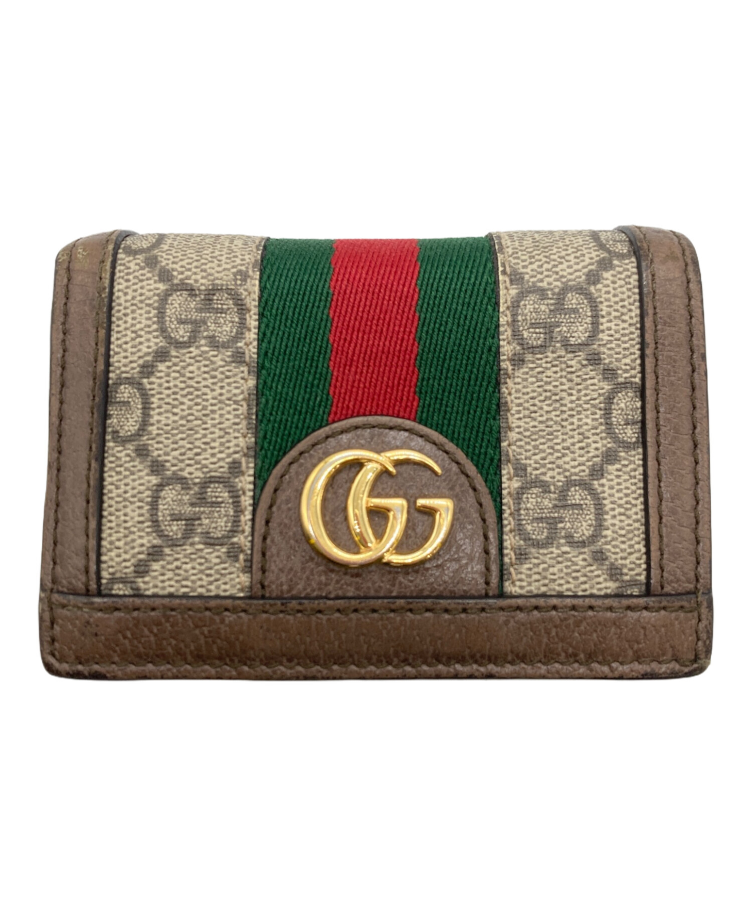 【専用】GUCCI ブラウンレザー 二つ折り財布 中古・古着通販】GUCCI (グッチ) 2つ折り財布 ブラウン｜ブランド