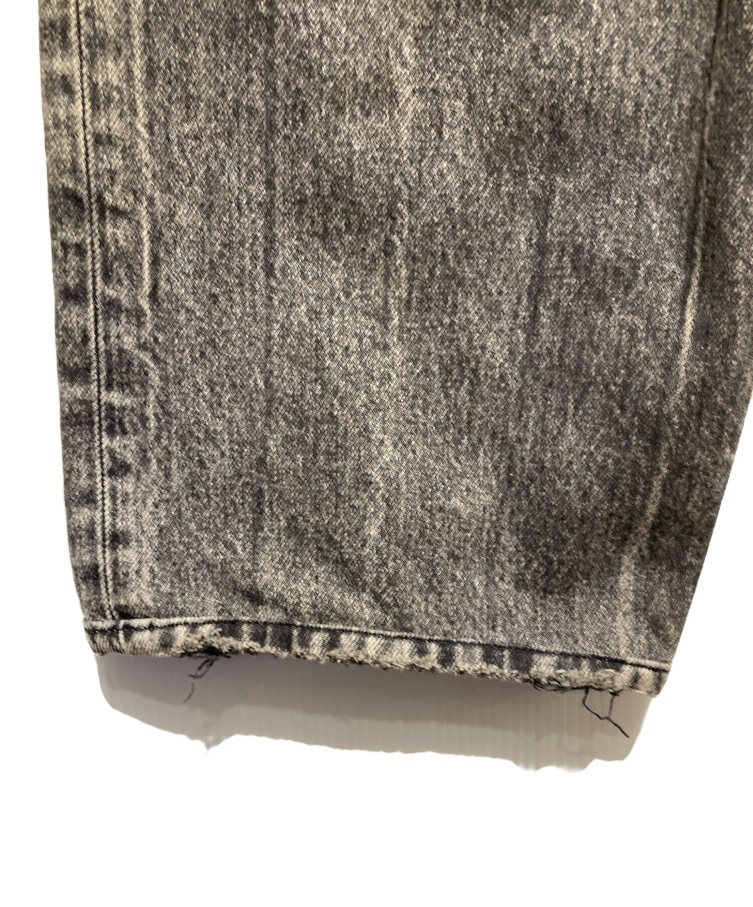 BALENCIAGA UNIFIT デニム グレー XS 中古・古着通販】BALENCIAGA UNIFIT (バレンシアガ) 21SS ウエストロゴ