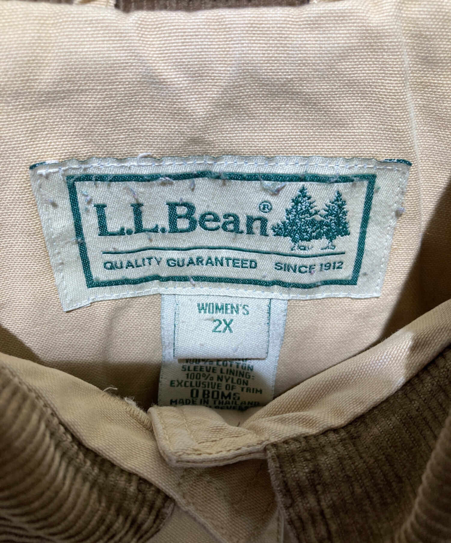 エルエルビーン 内チェックダック地ハンティングジャケットベージュ2XL 5906 中古・古着通販】L.L.Bean (エルエルビーン) 90s ダックハンティング