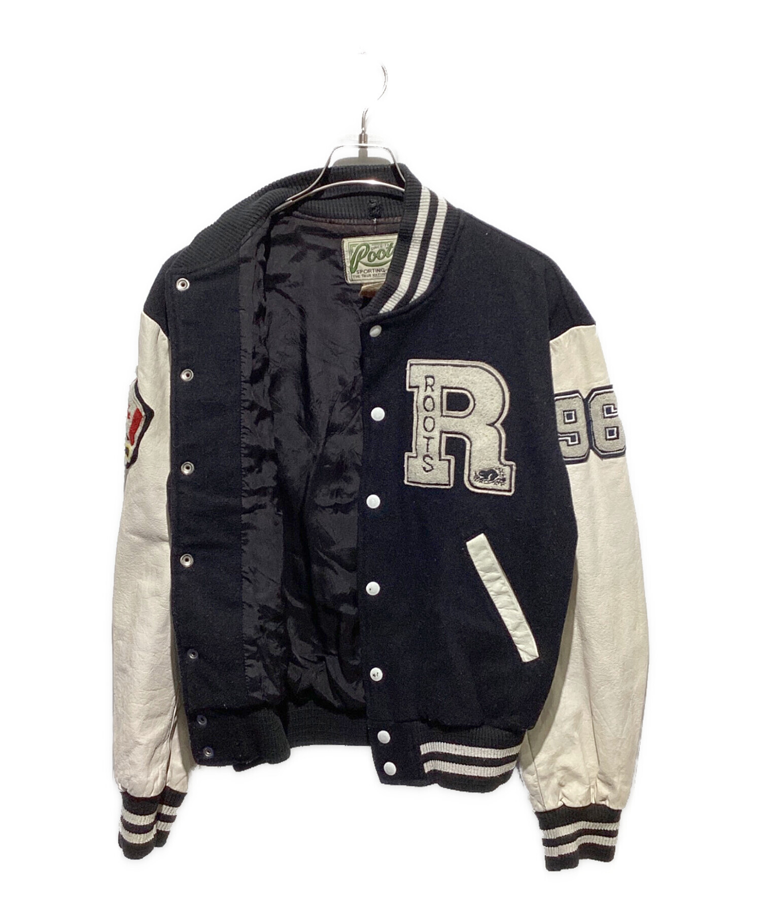 中古・古着通販】Roots (ルーツ) ワッペンスタジャン ブラック サイズ