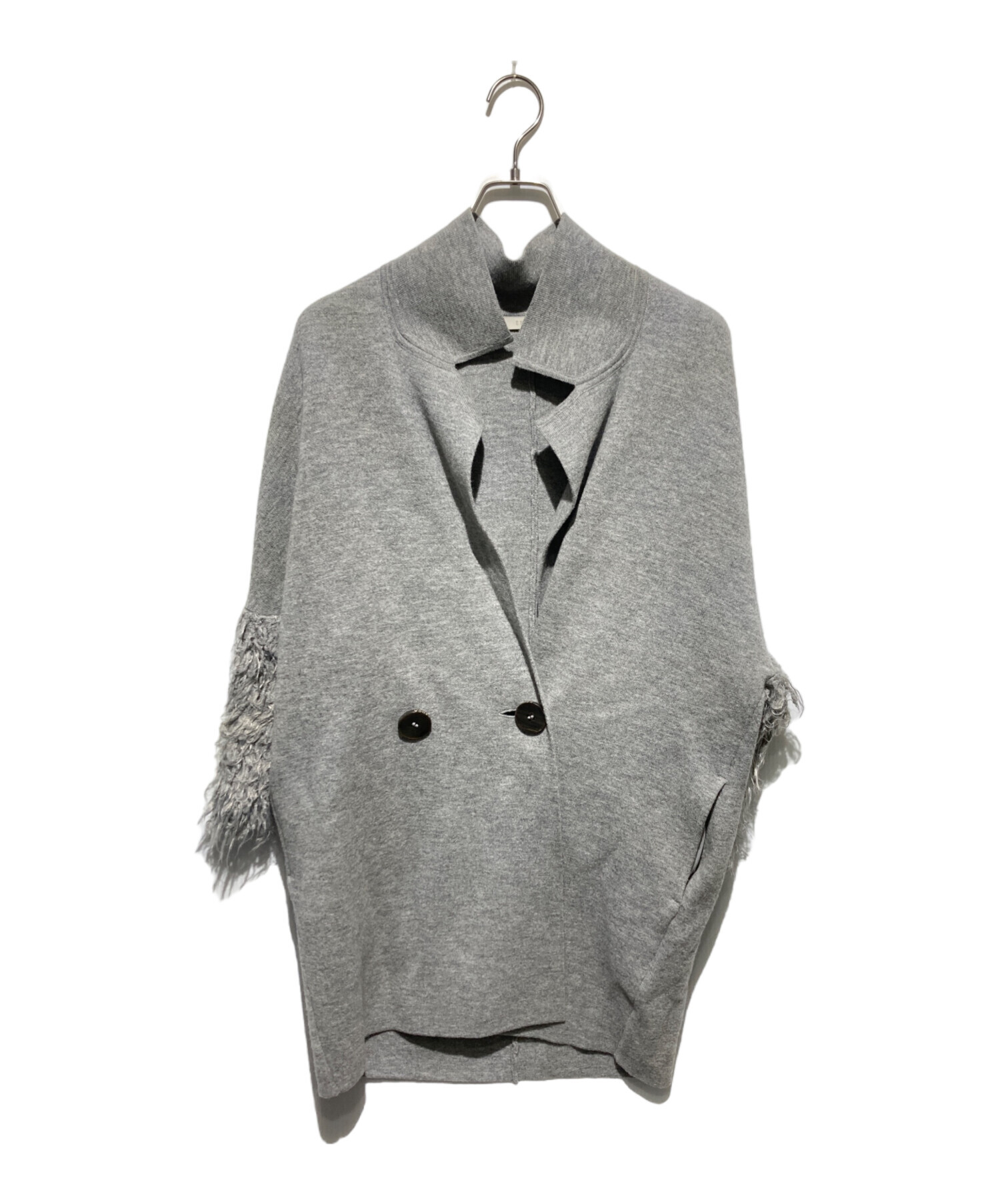 中古・古着通販】EPOCA (エポカ) ニットコクーンコート グレー サイズ