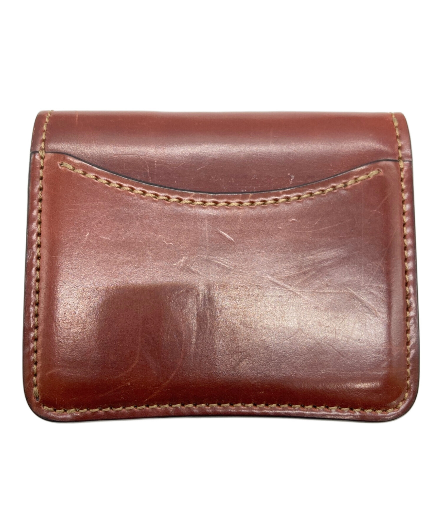 【倉吉店】 中古 WILDSWANS | ワイルドスワンズ 二つ折り財布 PALM(パーム) コンパクトウォレット ブラウン 【124】 WILD SWANS（ワイルドスワンズ）PALM-V2（パームV2）コンパクト