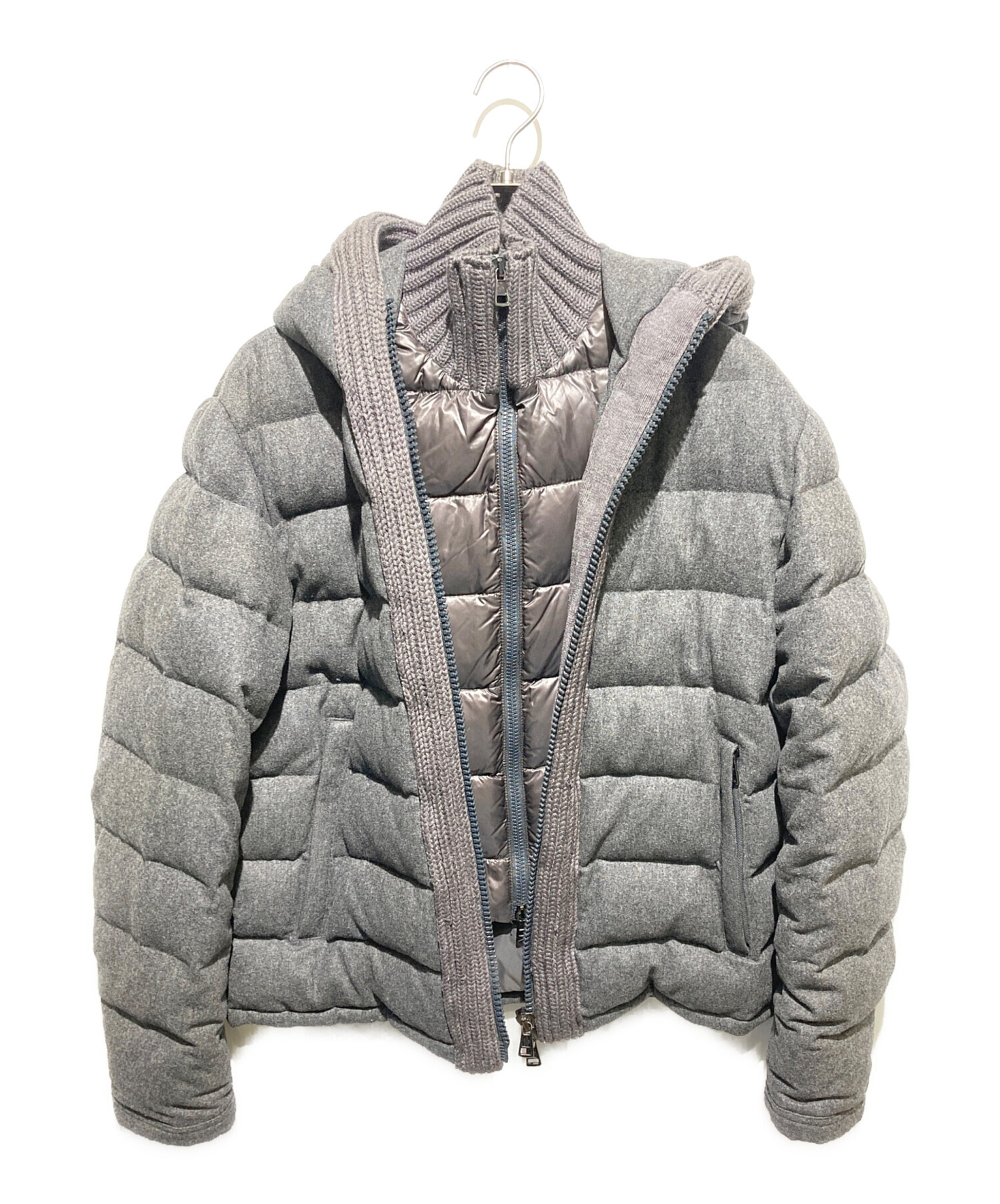 中古・古着通販】MONCLER (モンクレール) カヌートニット切替ダウン 