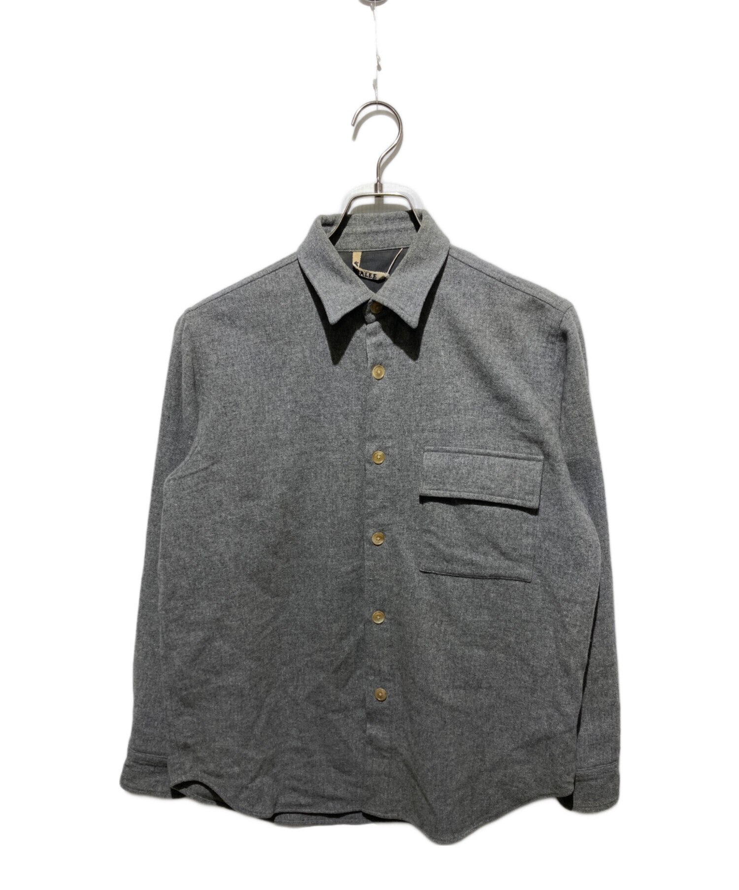 中古・古着通販】AURALEE (オーラリー) ウールシャツ グレー サイズ:4