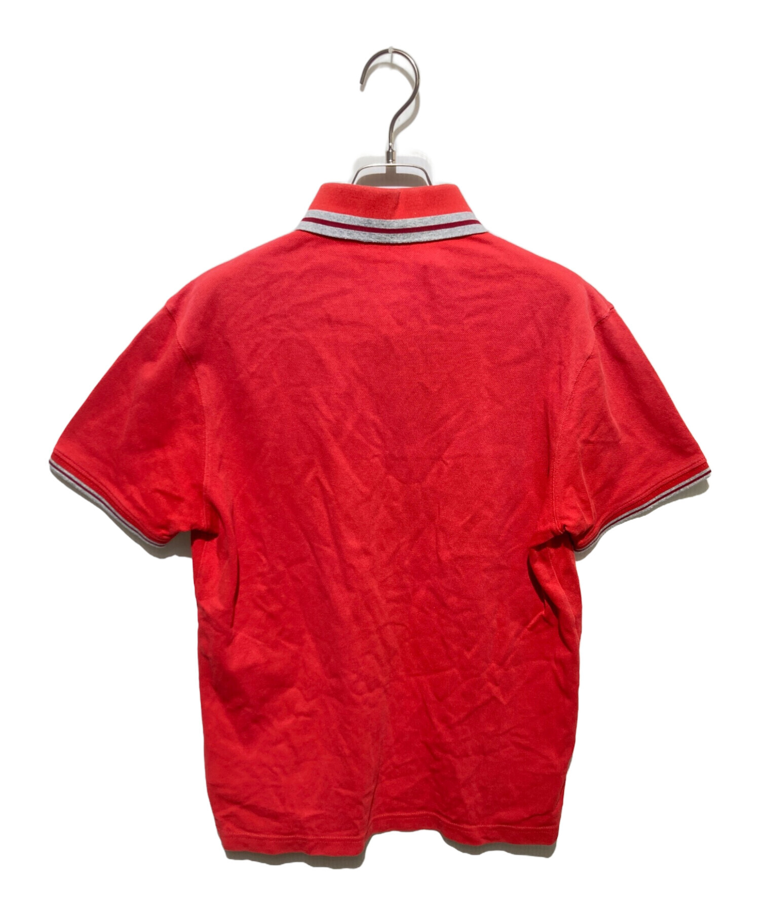 中古・古着通販】MONCLER (モンクレール) ポロシャツ レッド サイズ:M