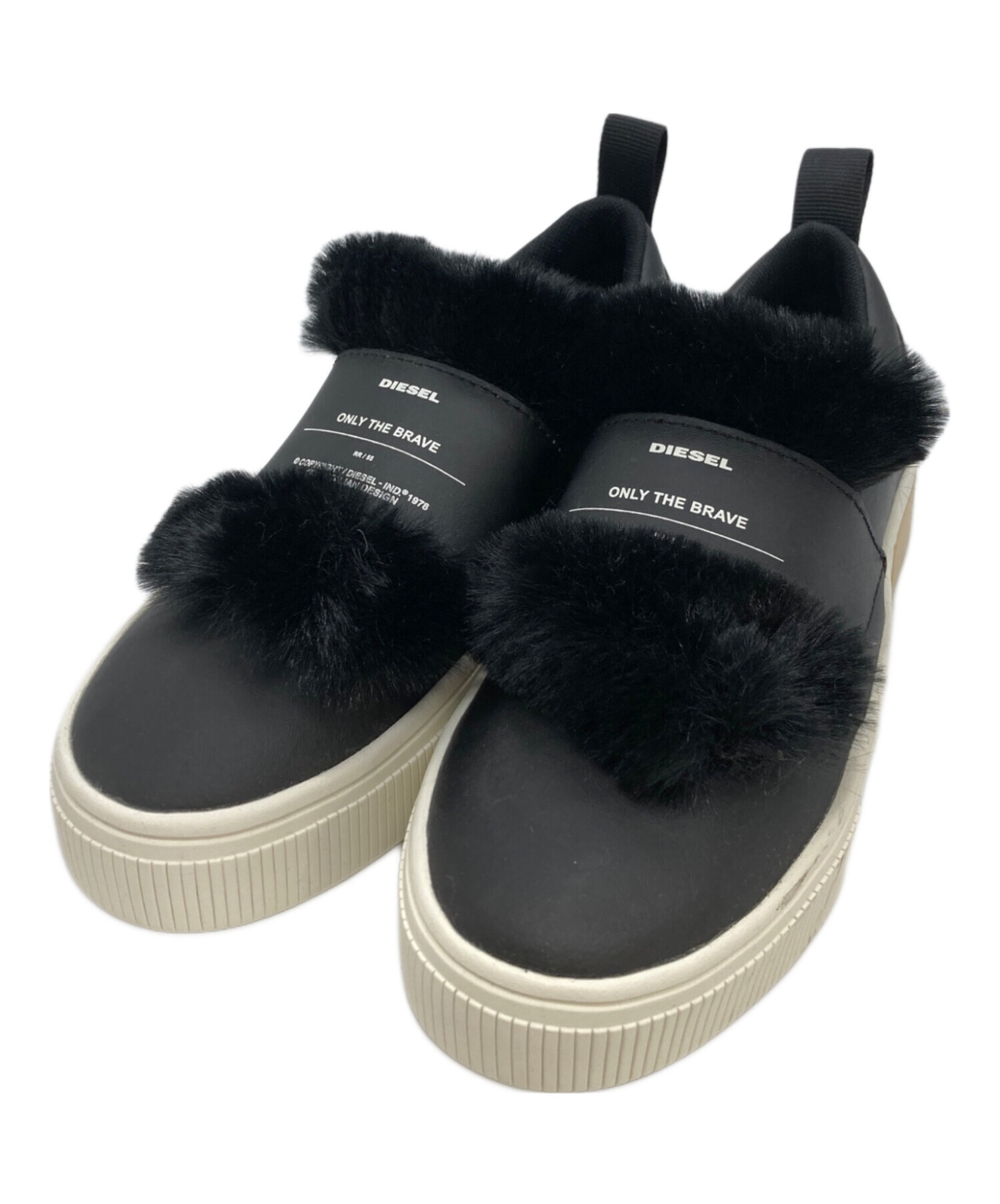 diesel スリッポン 中古・古着通販】DIESEL (ディーゼル) ファーデザインスリッポン