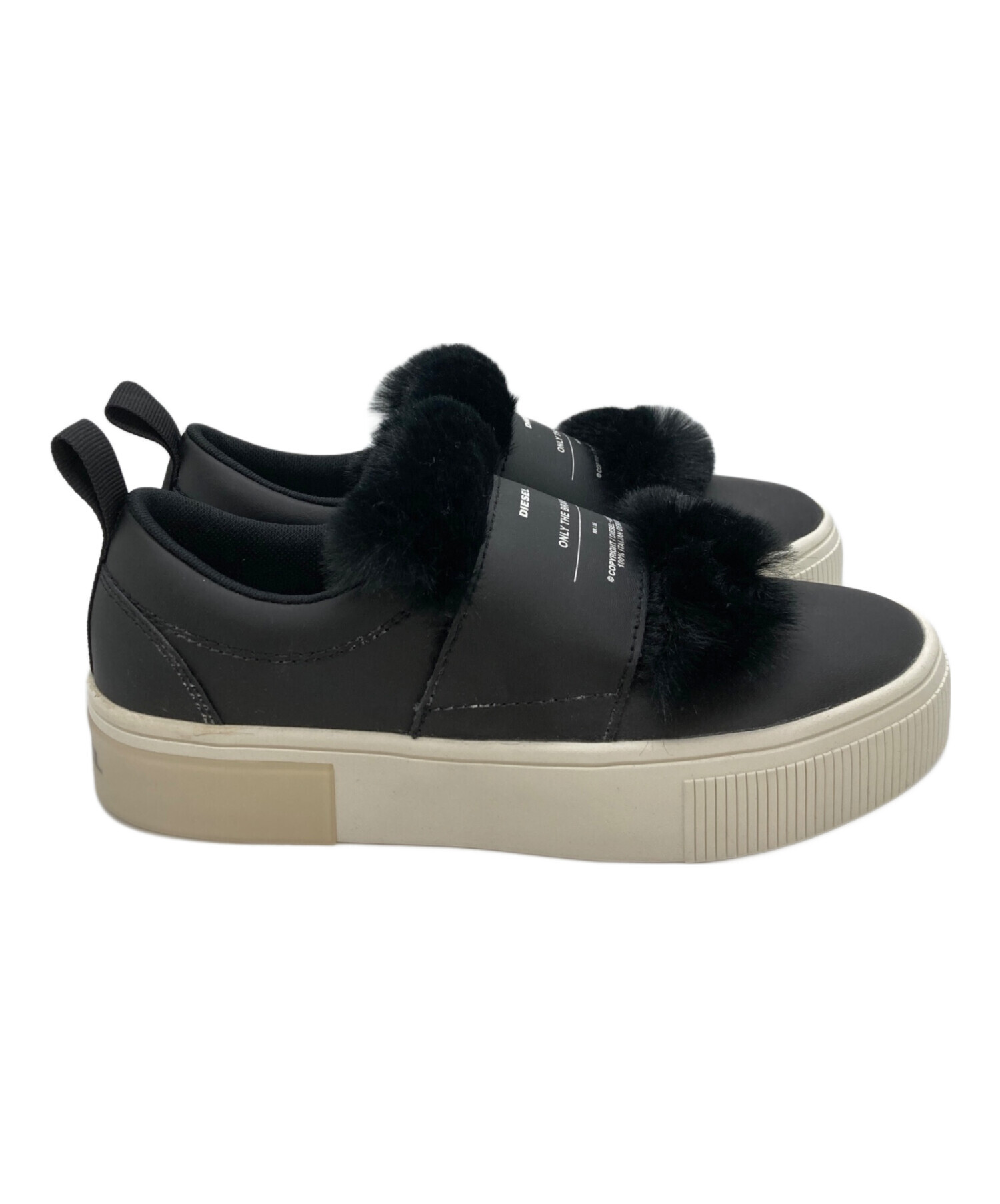 中古・古着通販】DIESEL (ディーゼル) ファーデザインスリッポン 