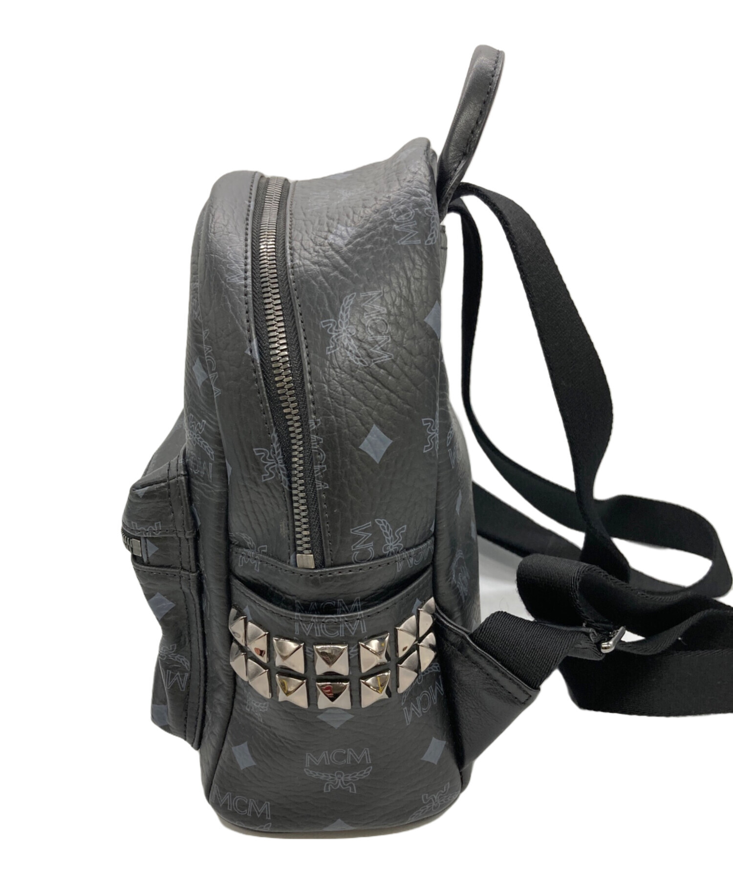 中古・古着通販】MCM (エムシーエム) サイドスタッズリュック ブラック