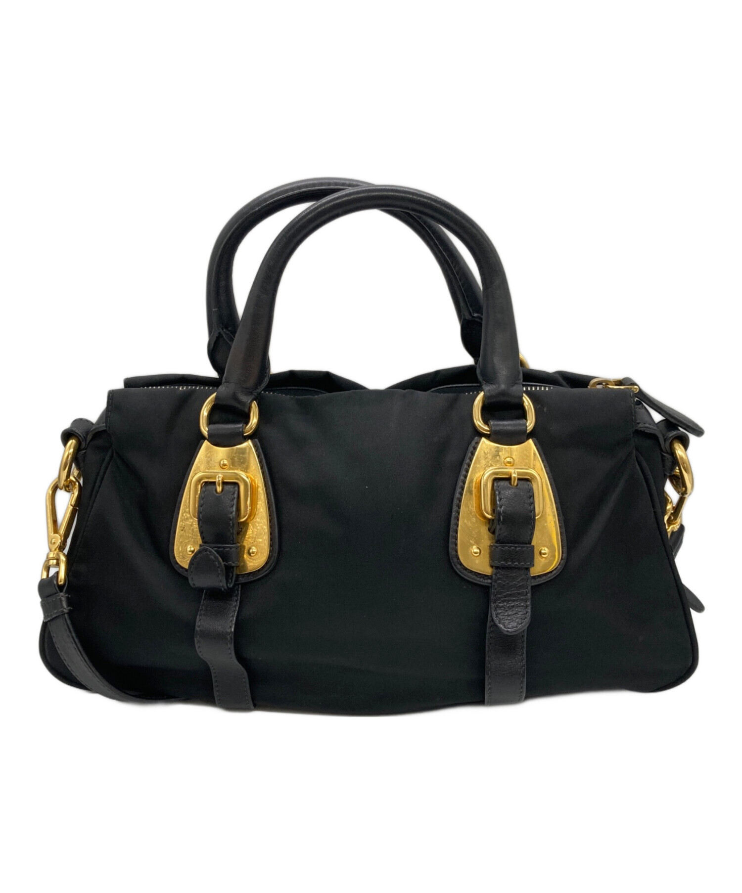 中古・古着通販】PRADA (プラダ) 2WAYレザーショルダーバッグ ブラック