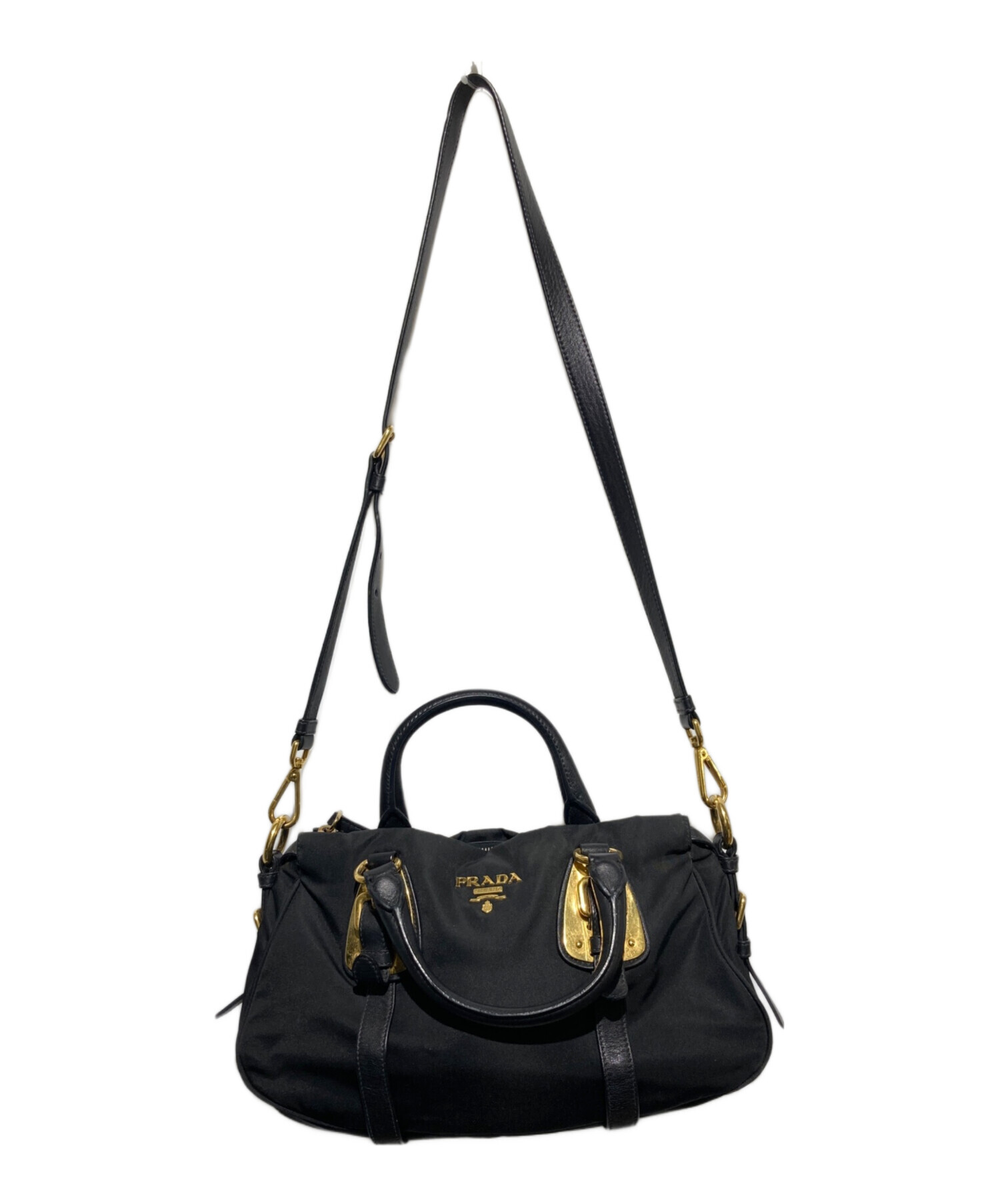 未使用✨プラダ　 2way レザー ショルダーバッグ　 ビジネスバッグ 中古・古着通販】PRADA (プラダ) 2WAYレザーショルダーバッグ ブラック
