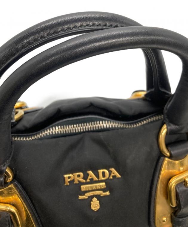 PRADA 2WAY ハンドバッグ ショルダー　欠品あり 中古・古着通販】PRADA (プラダ) 2WAYレザーショルダーバッグ ブラック