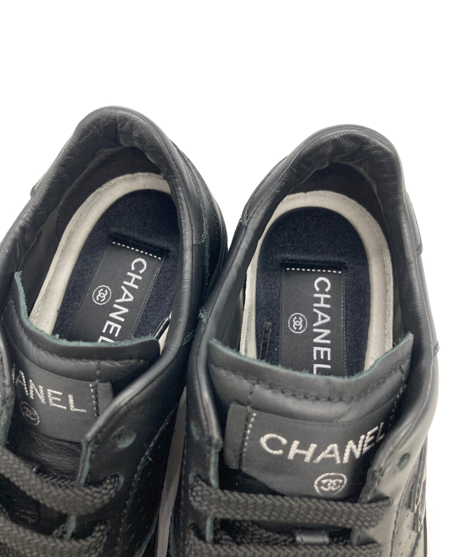 中古・古着通販】CHANEL (シャネル) CCロゴローカットスニーカー