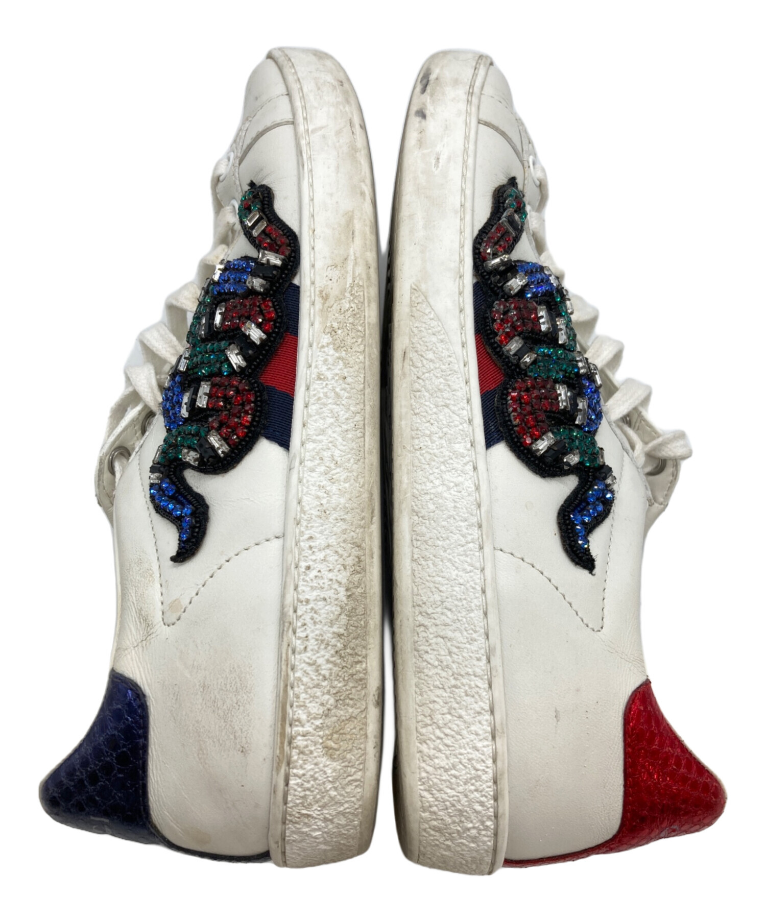 中古・古着通販】GUCCI (グッチ) エースライン・装飾スニーカー