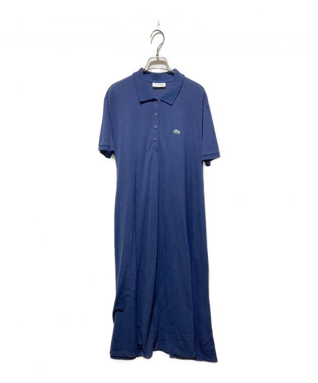 中古・古着通販】LACOSTE (ラコステ) 鹿の子地マキシ丈ドレス ネイビー