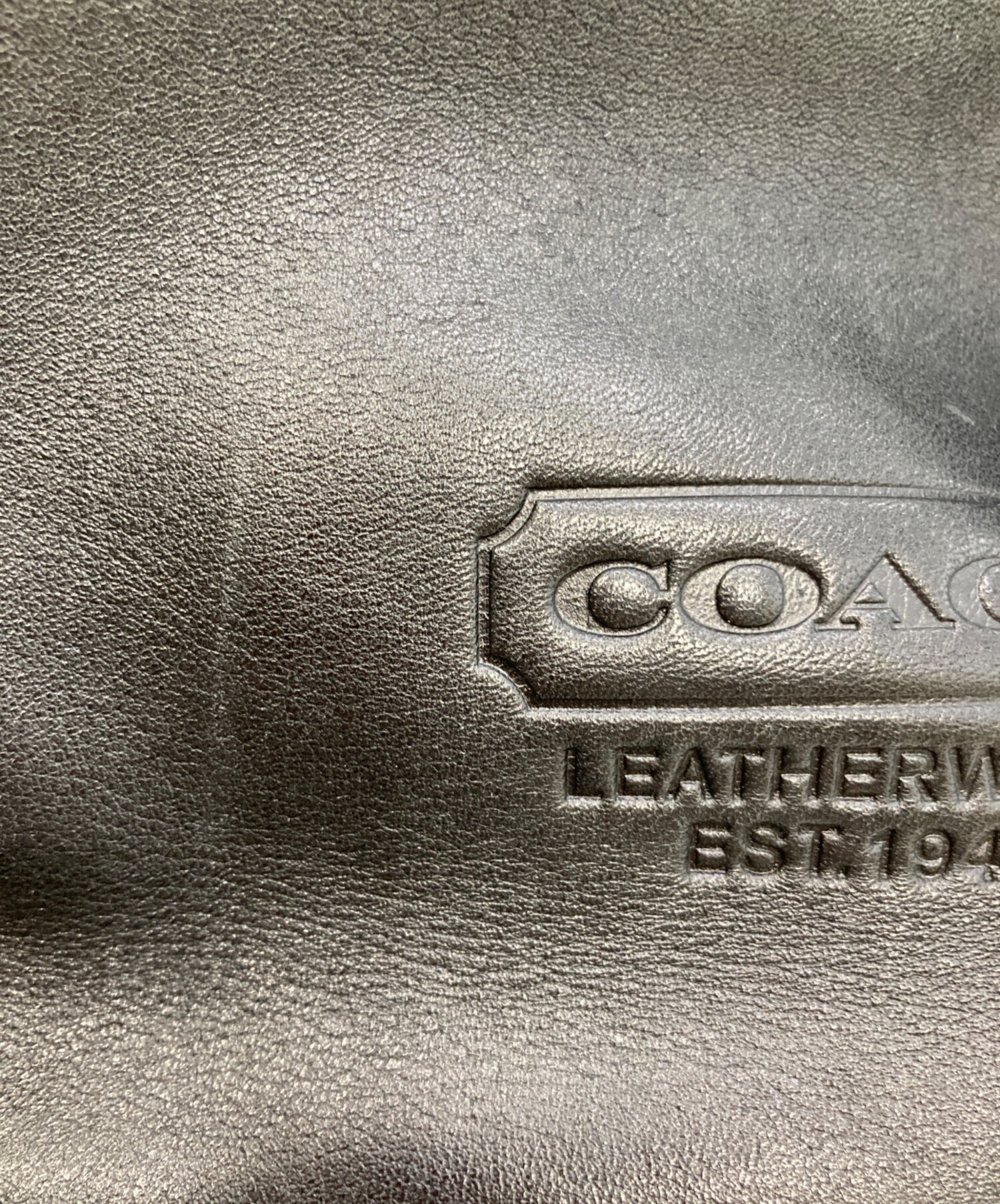 中古・古着通販】COACH (コーチ) レザーポーチ ブラック｜ブランド