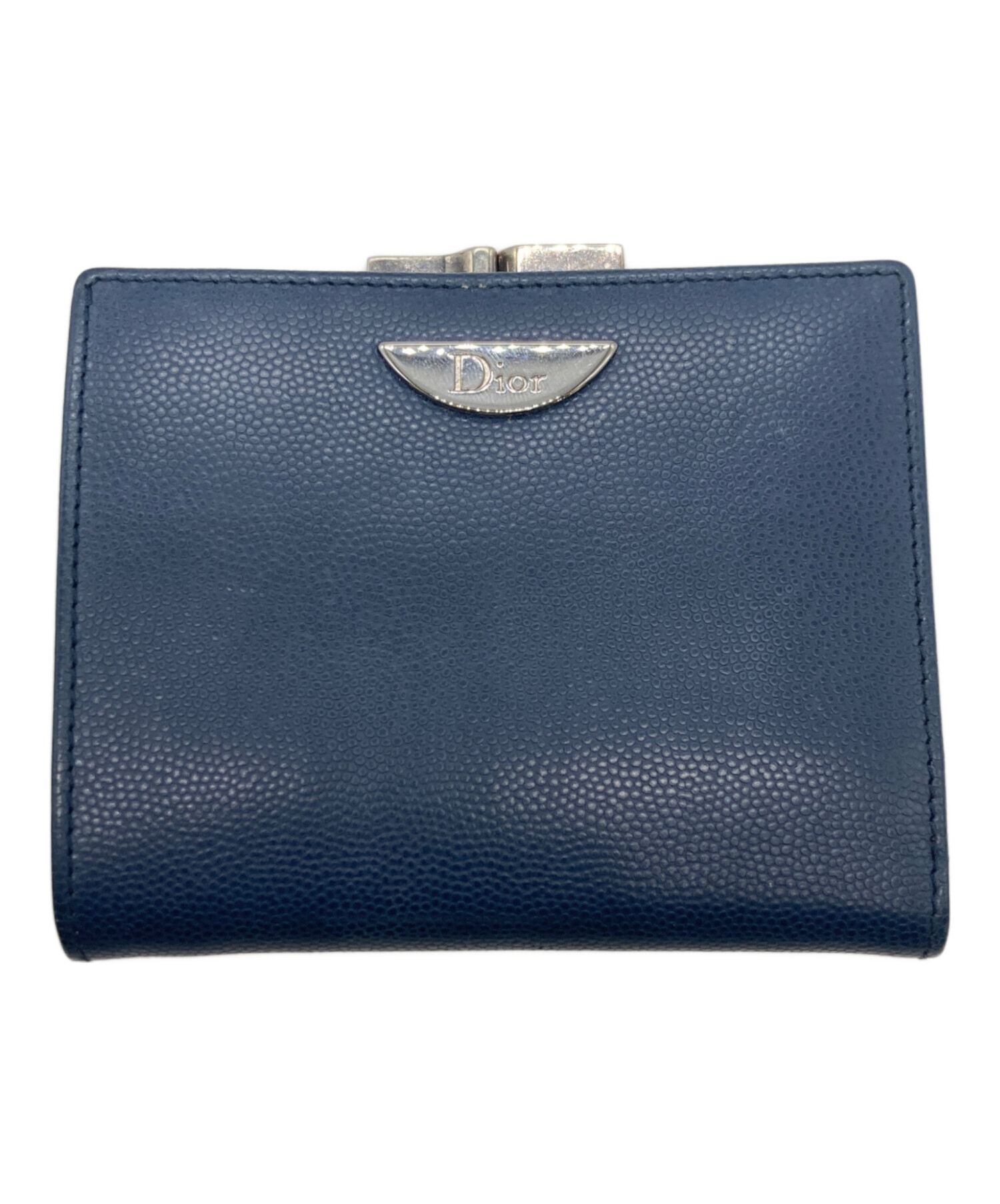 Dior 三つ折り財布 ネイビー 中古・古着通販】Christian Dior (クリスチャン ディオール) 2つ折り