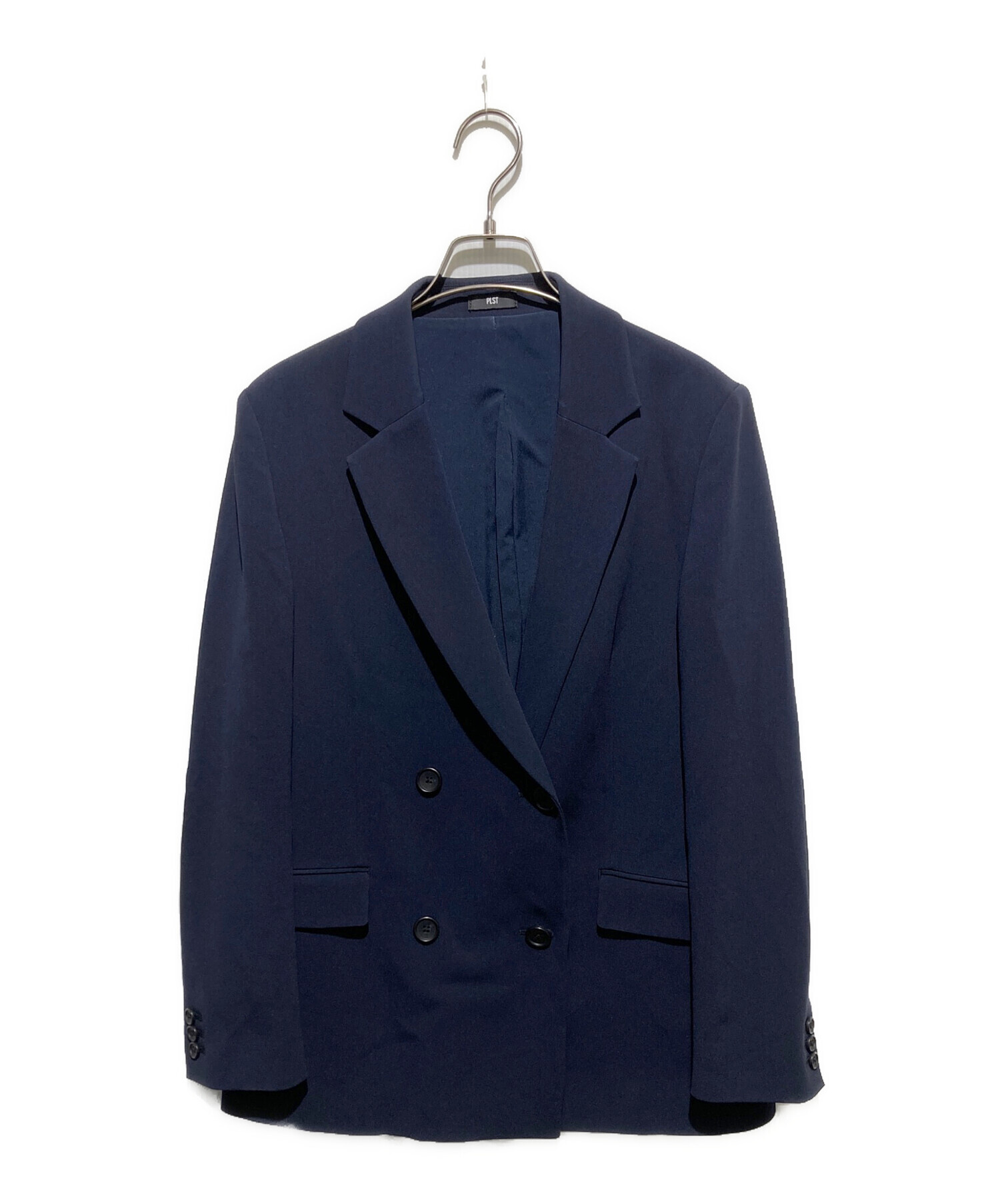 PLST ネイビー テーラードジャケットM プラステ 中古・古着通販】PLST (プラステ) ダブルテーラードジャケット