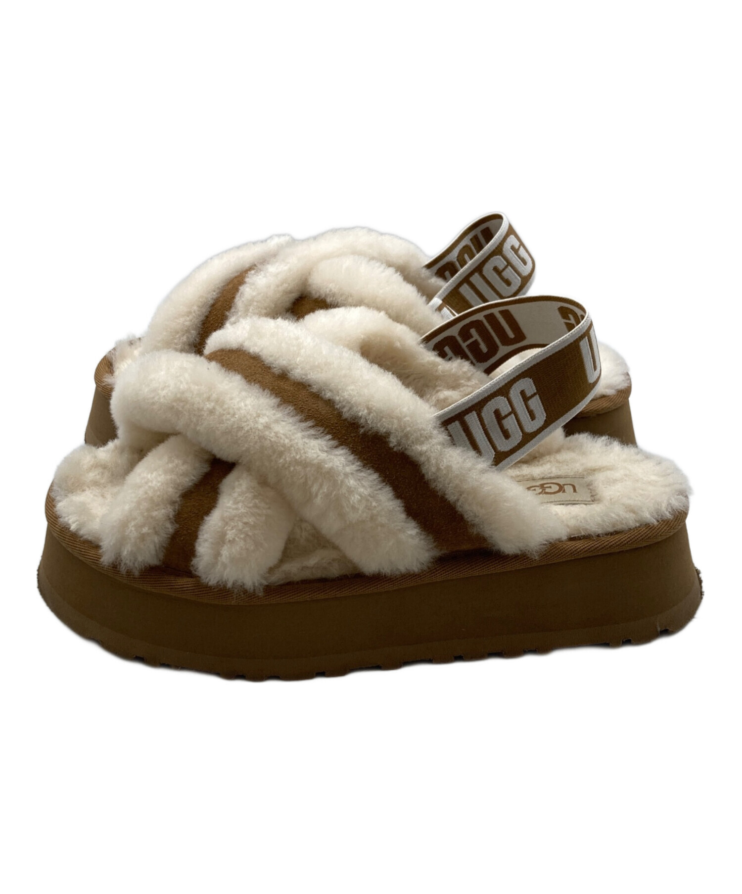 靴 UGG W DISCO CROSS SLIDE 23cm 中古・古着通販】UGG (アグ) Disco Cross Slide ベージュ サイズ:23