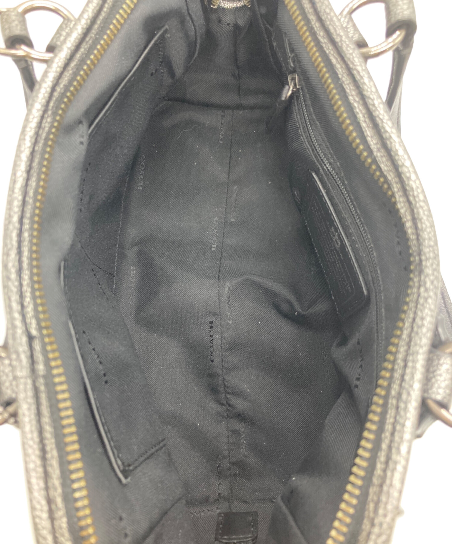 中古・古着通販】COACH (コーチ) メタリック ペブルレザーショルダー 