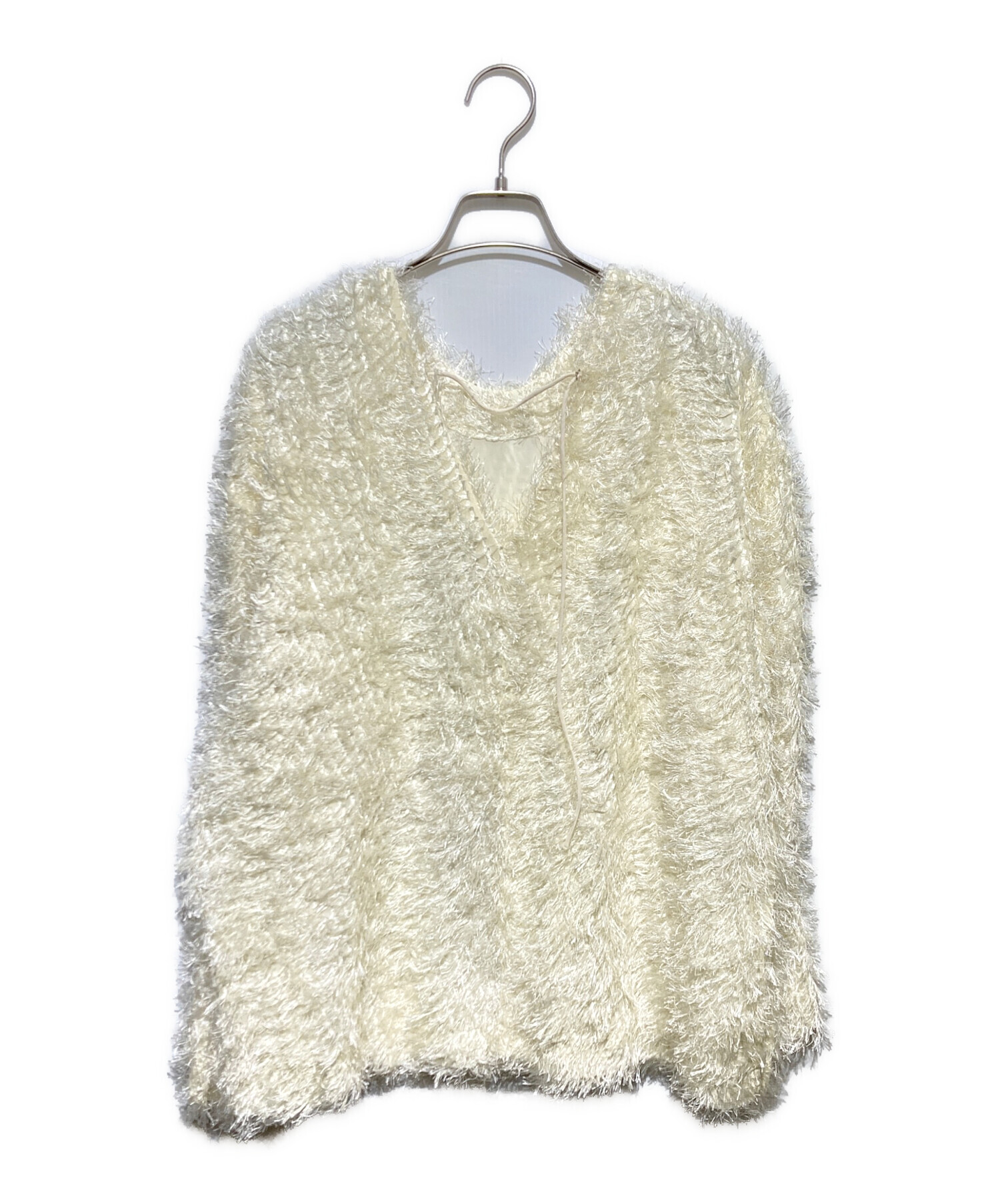 中古・古着通販】CLANE (クラネ) W FACE FRINGE TOPS ホワイト サイズ