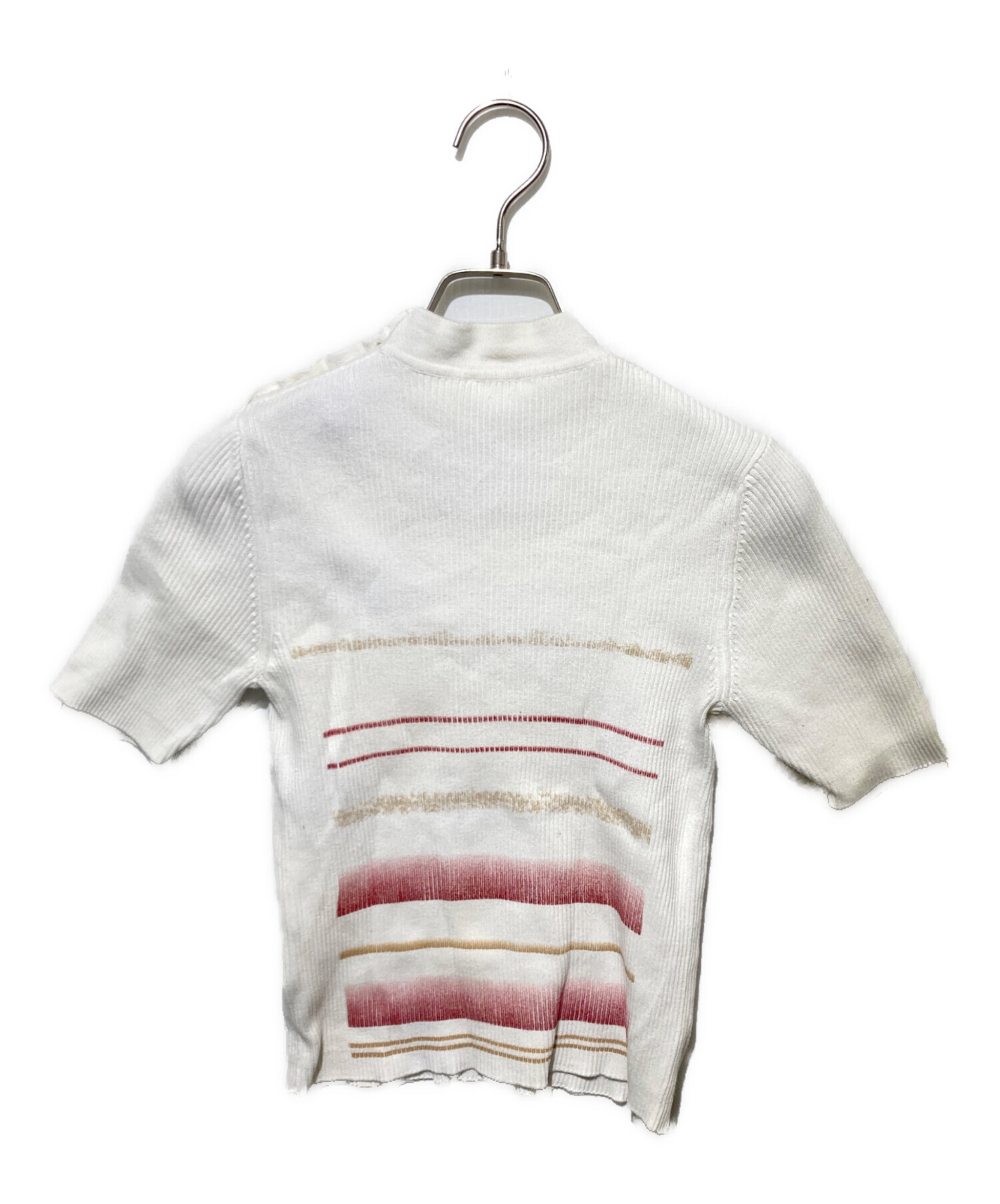 中古・古着通販】CHANEL (シャネル) CCボタン半袖ハイネックニット