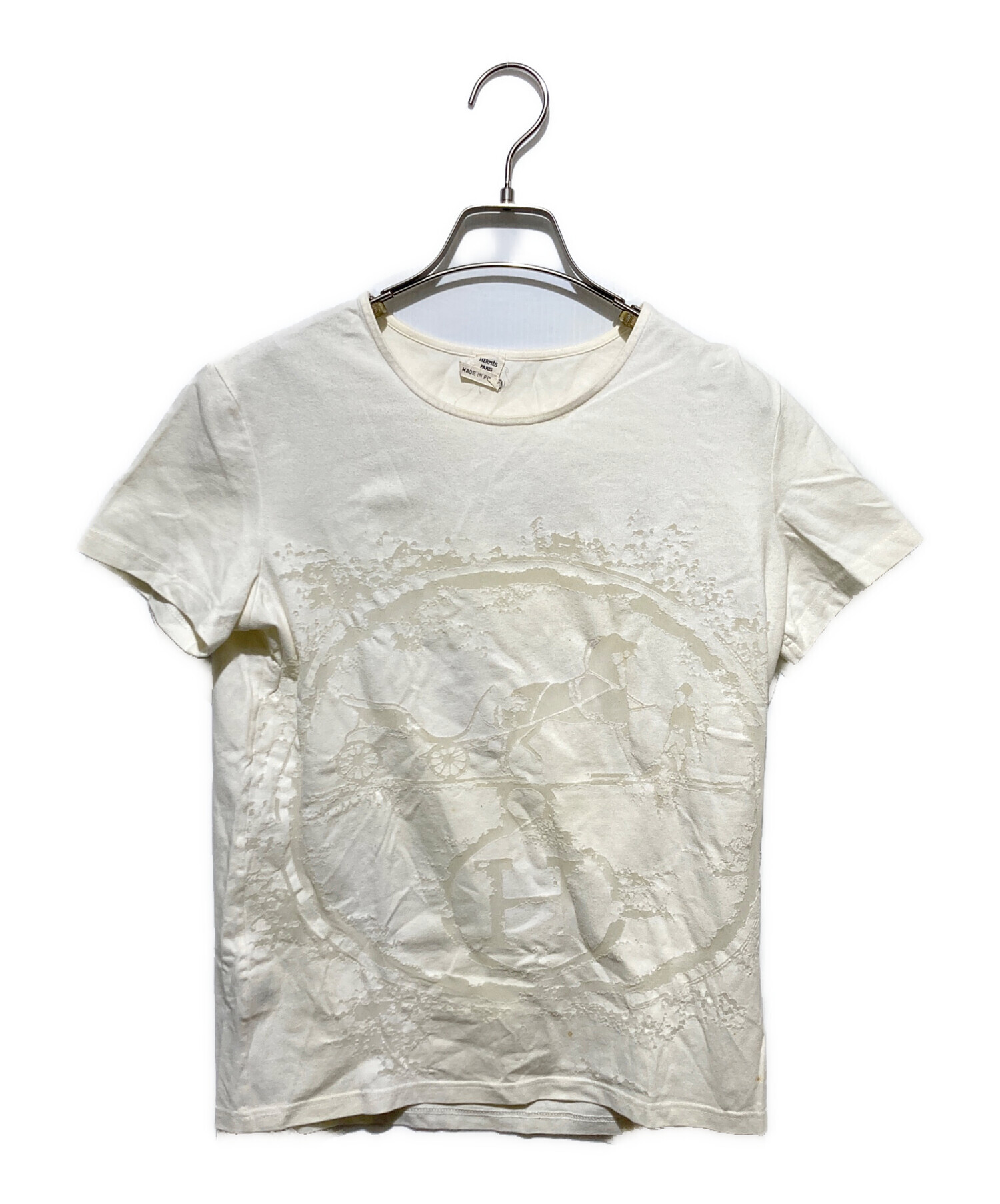 中古・古着通販】HERMES (エルメス) 半袖Tシャツ ホワイト サイズ:40